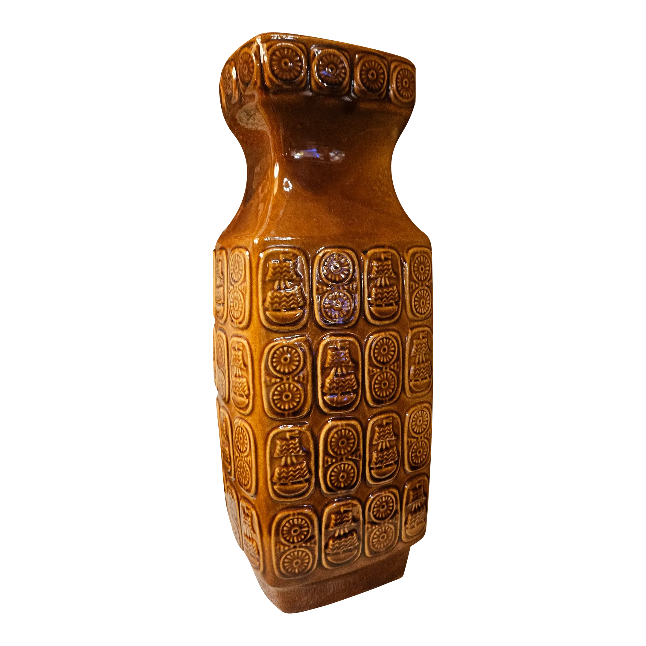 Vintage Bay Keramik West German Floor Vase, Attributed to Bodo Mans: Style No. 941-40