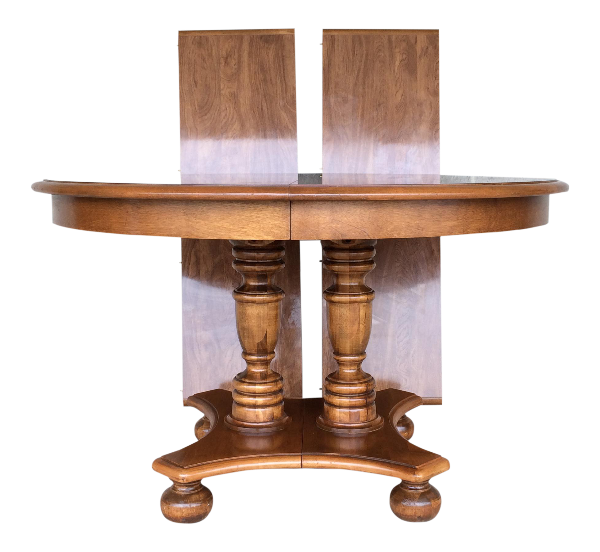 Ethan Allen Maple Pedestal Dining Table With 2 Leaves 0653