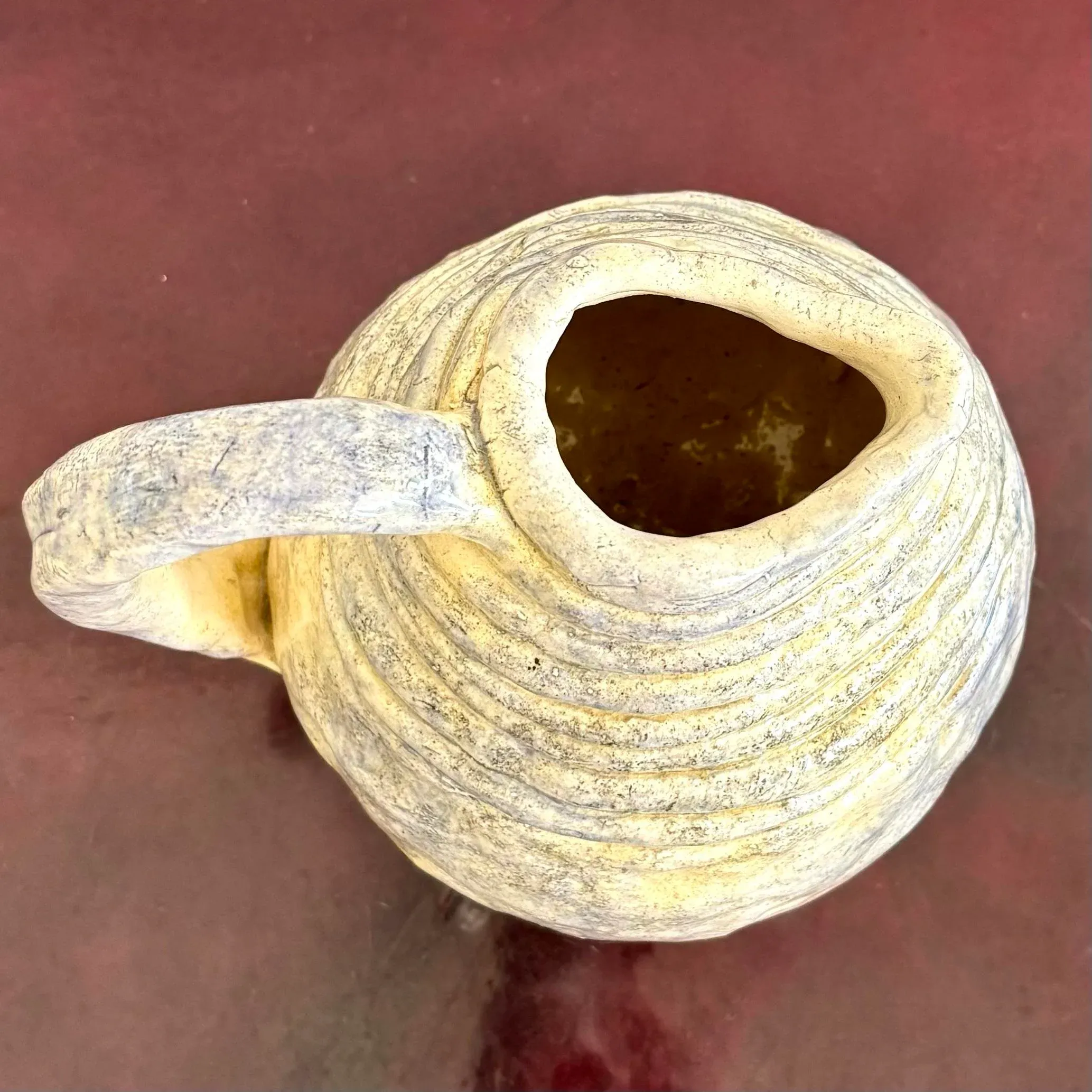 Vintage Boho Textured Studio Art Pitcher