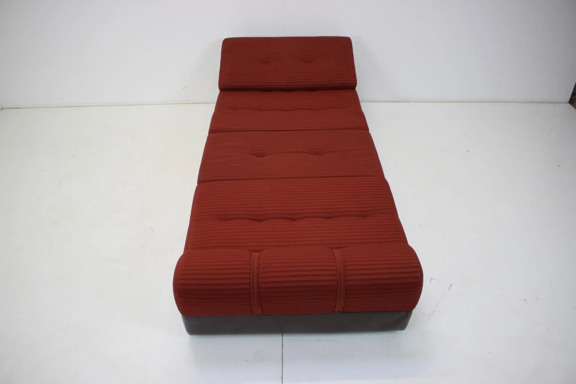 Set of Mid-Century Folding Armchair & Footstool, 1970s