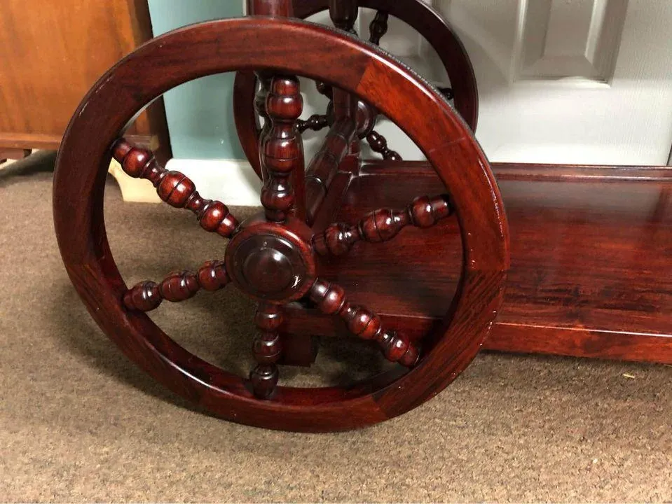 Late 20th Century Vintage Rosewood Tea Bar Cart | Chairish