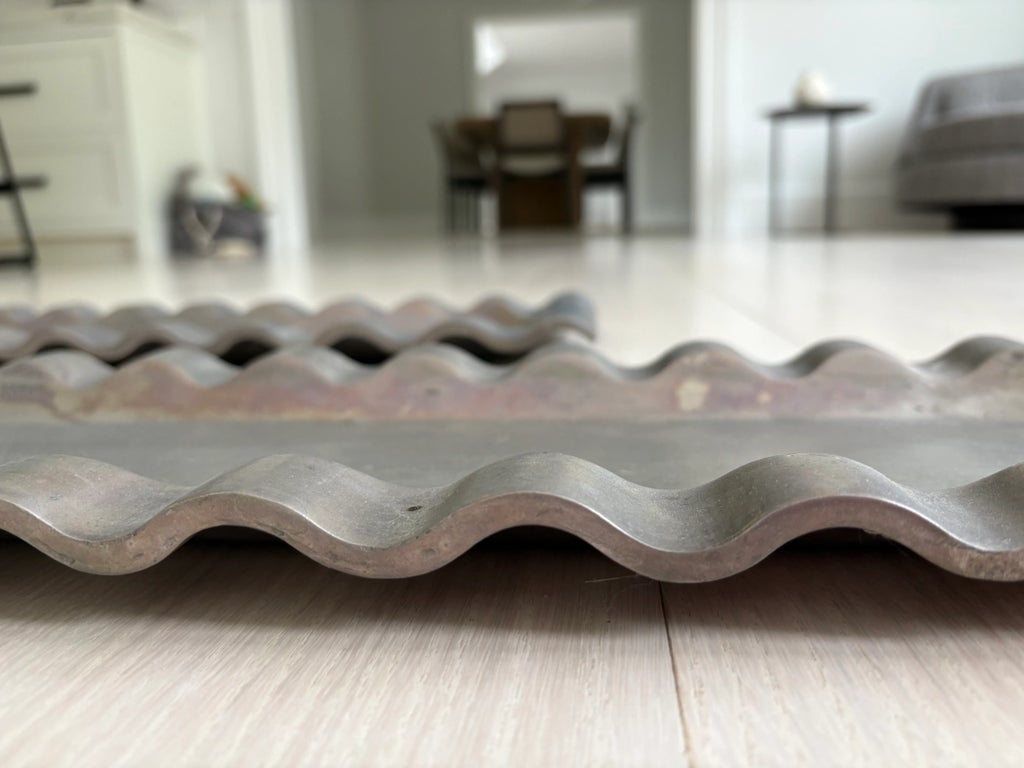 1980s Postmodern Stanley Tigerman for Swid Powell Wavy Long Metal 