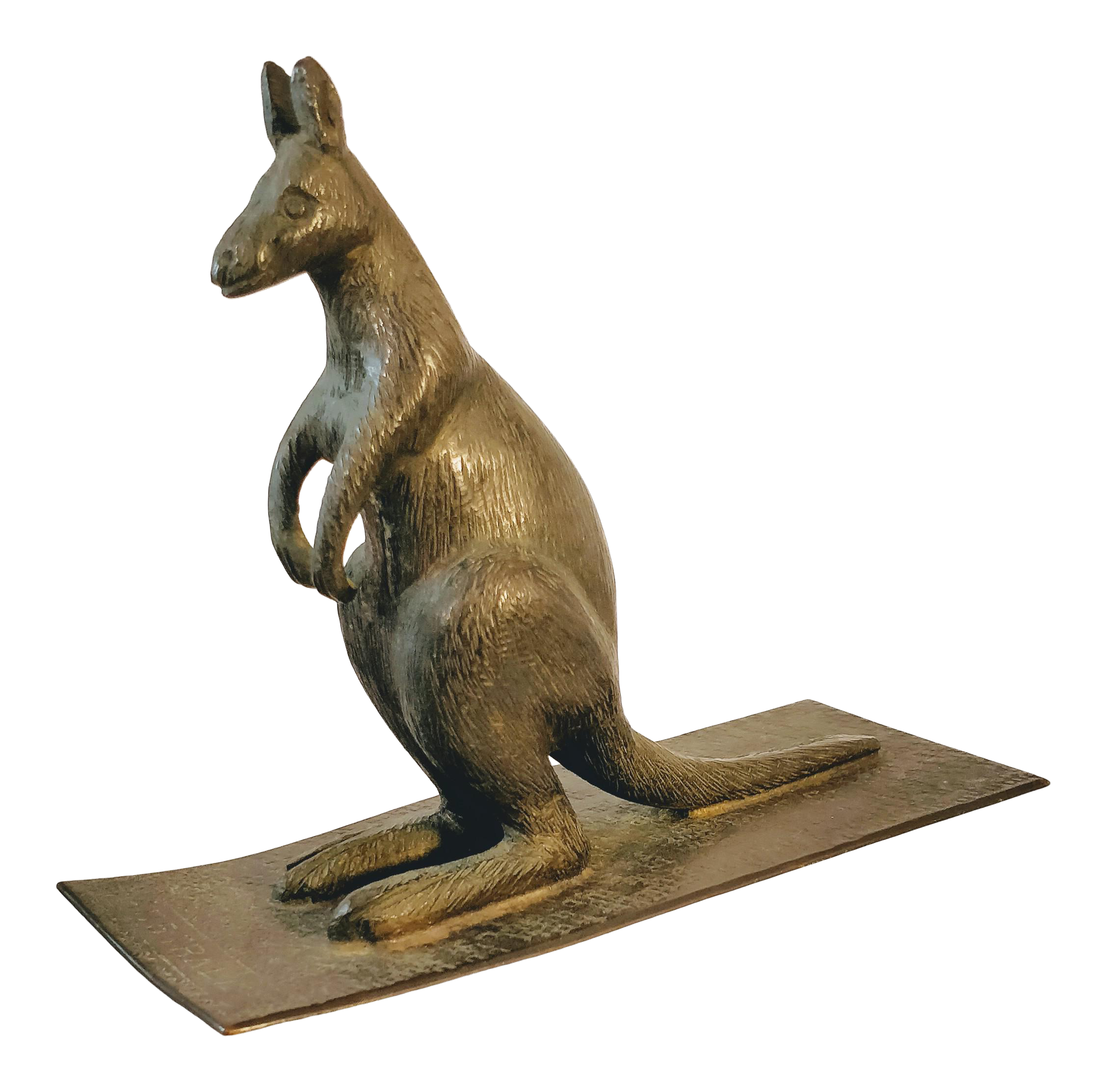Australian Bronze Kangaroo Sculpture Figurine Chairish