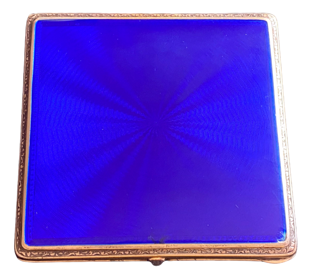 guilloche enamel cigarette case Superb George V Art Deco sterling silver and pink Lot 656 - Faberg Silver-Gilt
