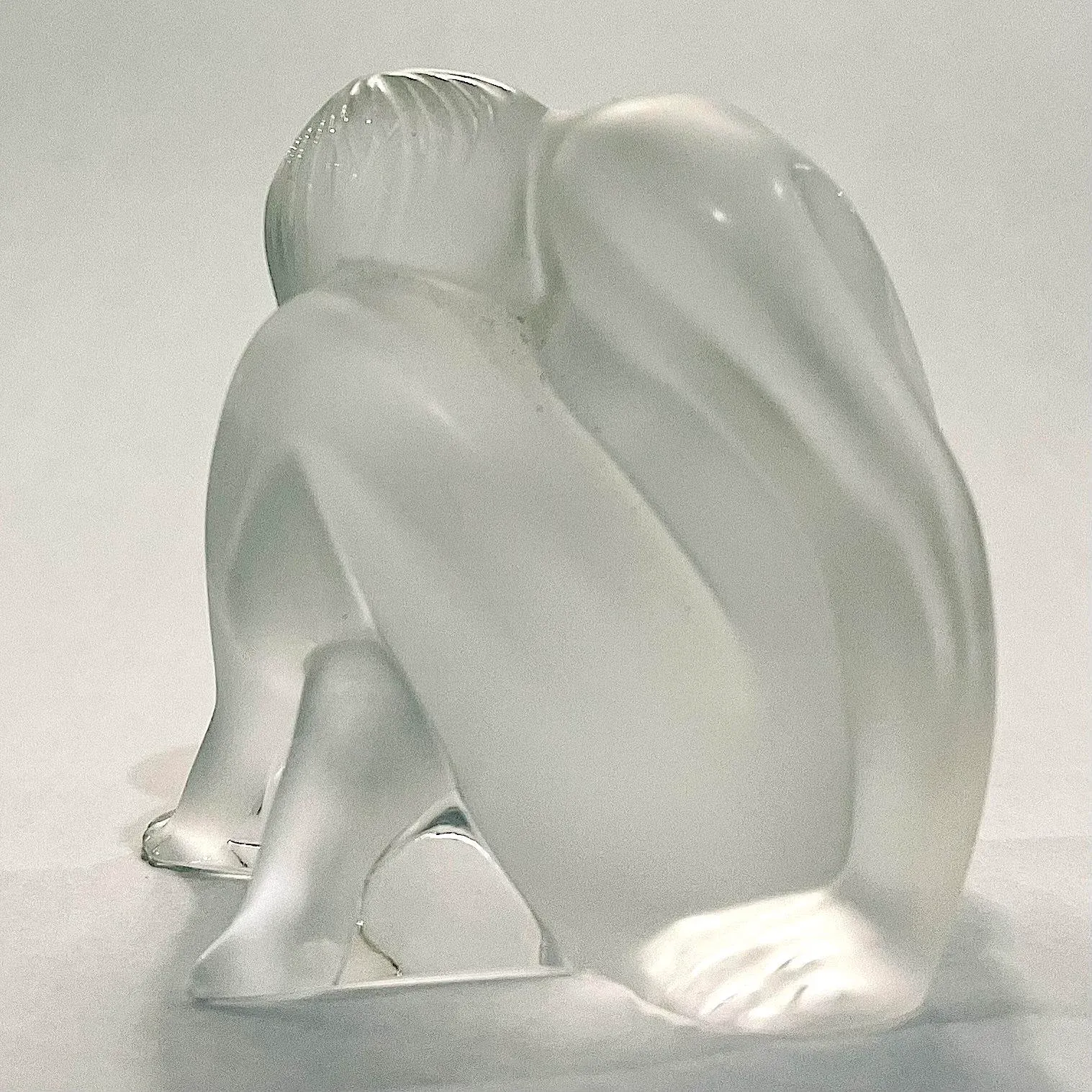1990s Lalique Nu Assis - Yoga Pose Figure - Original Box | Chairish