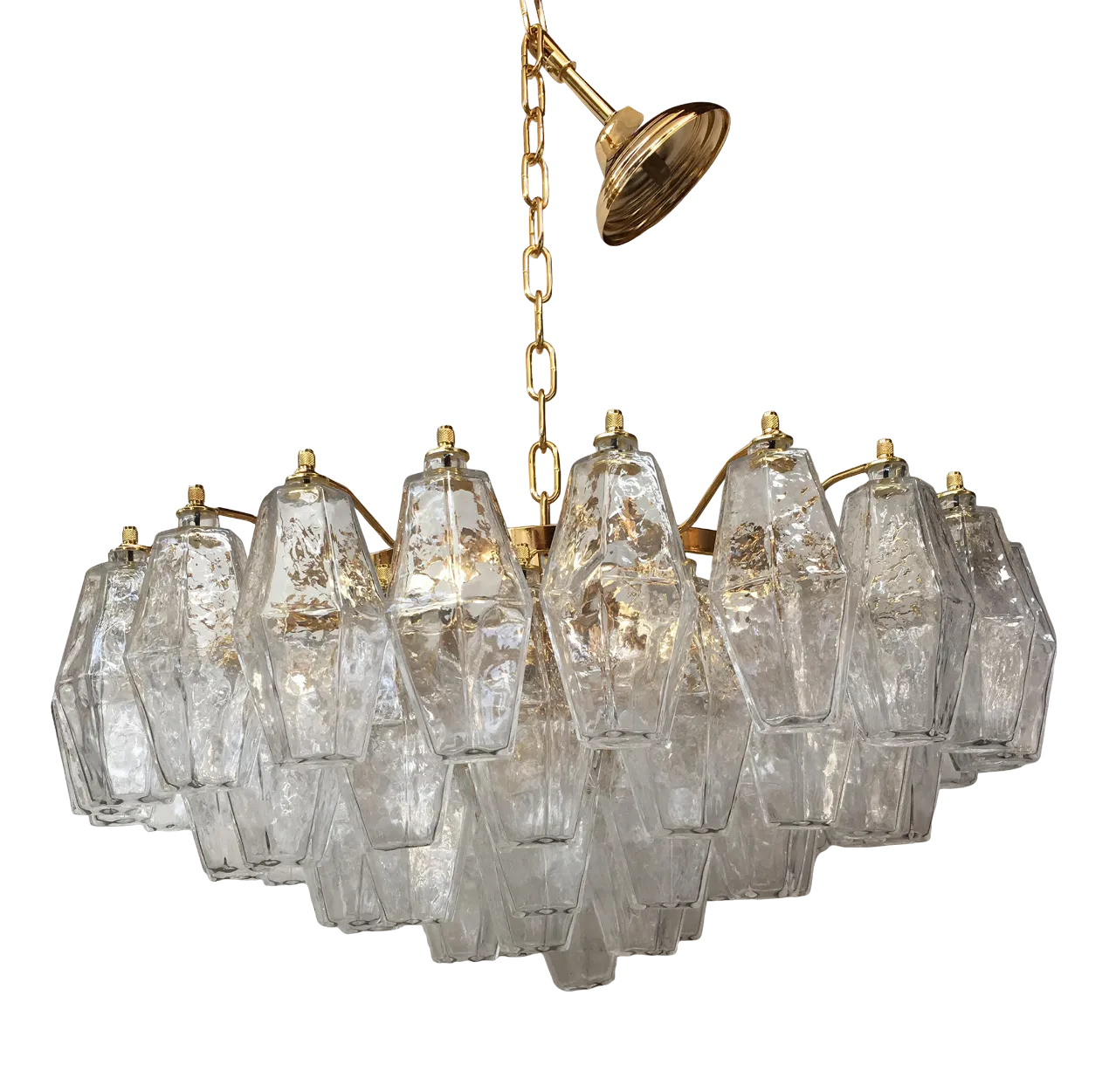 Italian Style Murano Glass Sputnik Chandelier Poliedro from Simoeng