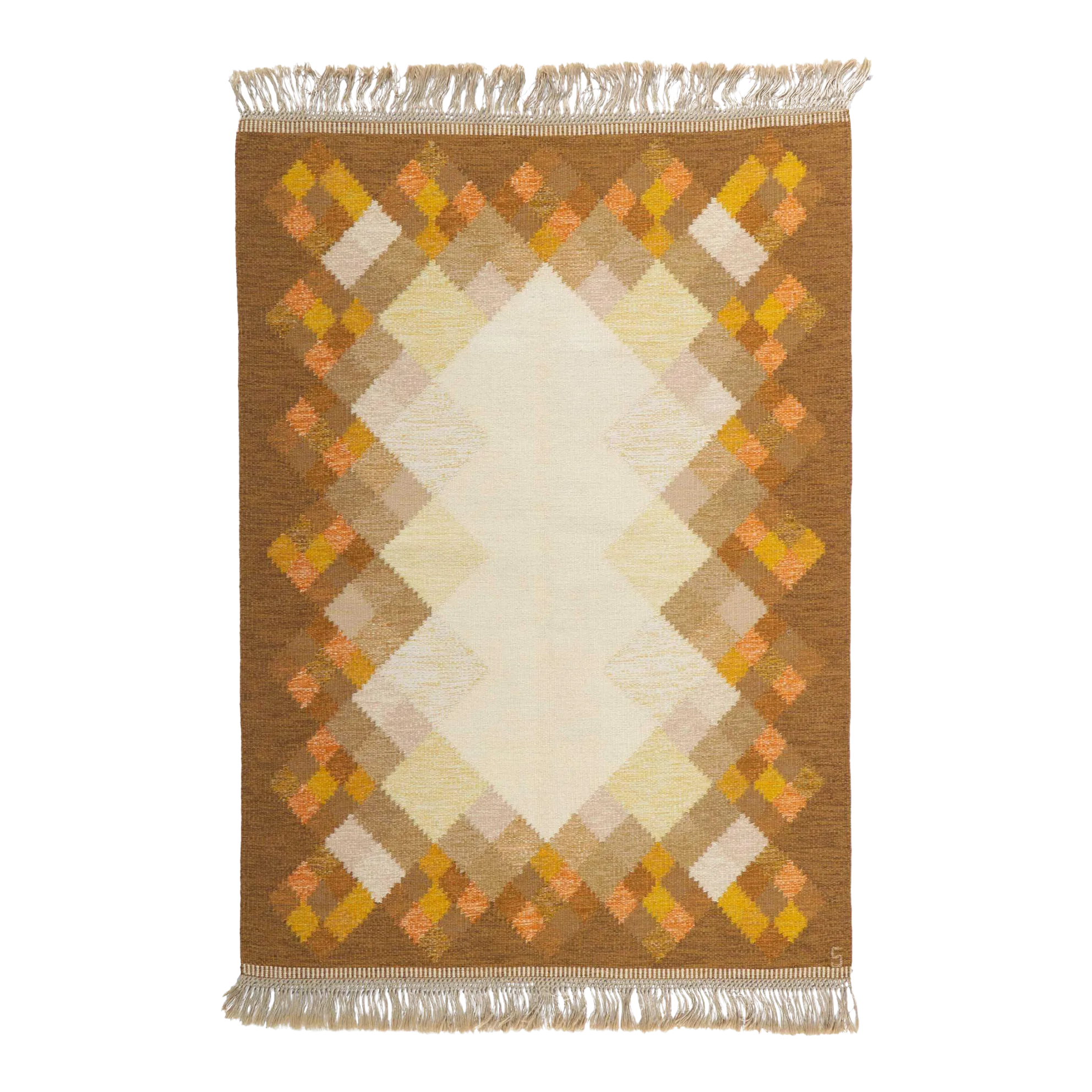 Brita Svefors Vintage Swedish Rollakan Rug Opal - 05\'06 X 07\'07
