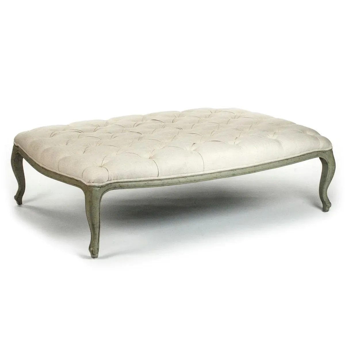 Hollow Maison Tufted Ottoman in Off-white