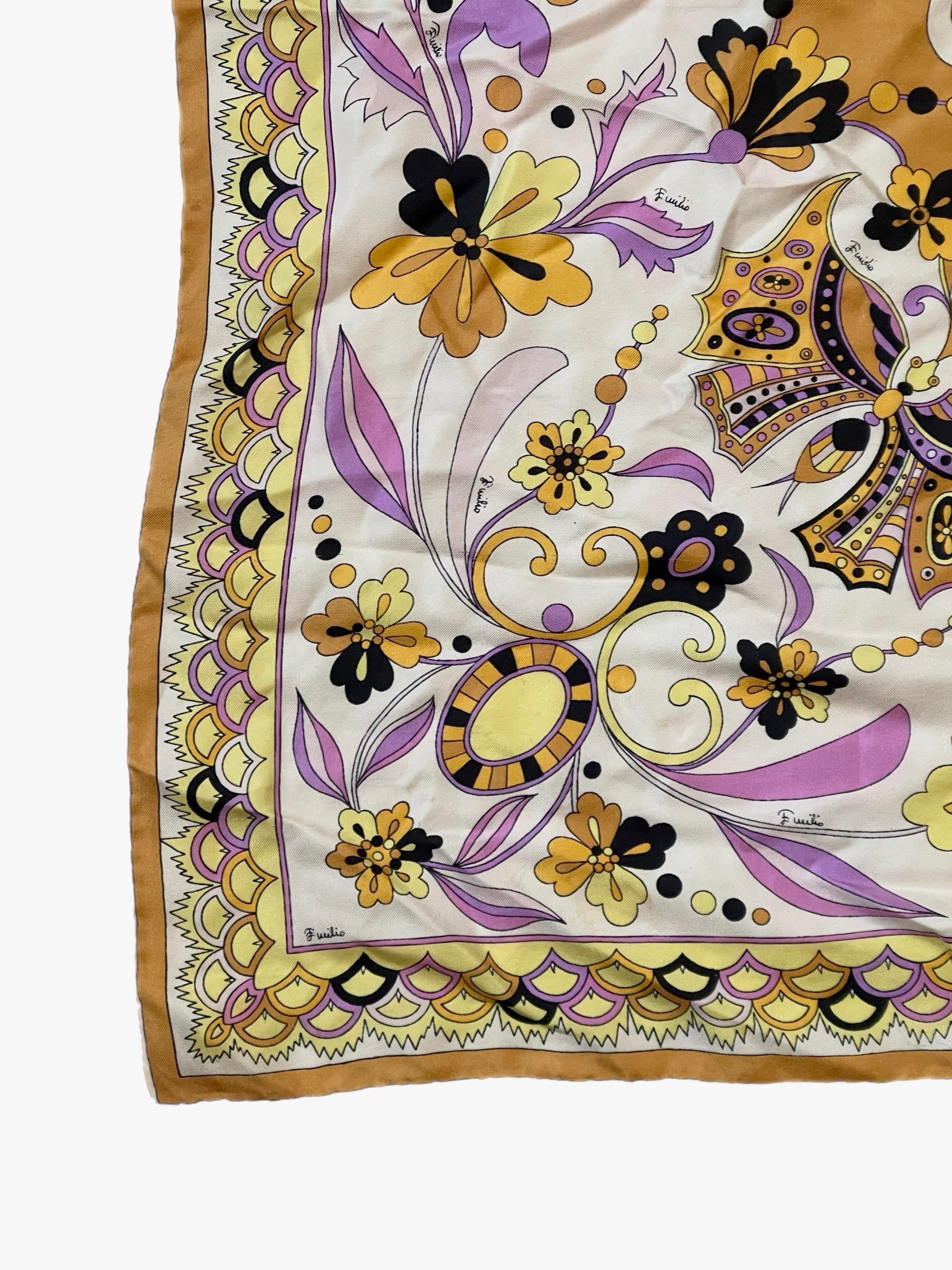 おトク情報がいっぱい！ Saks for Pucci Emilio Vintage Fifth Silk Butterfly Avenue トップス