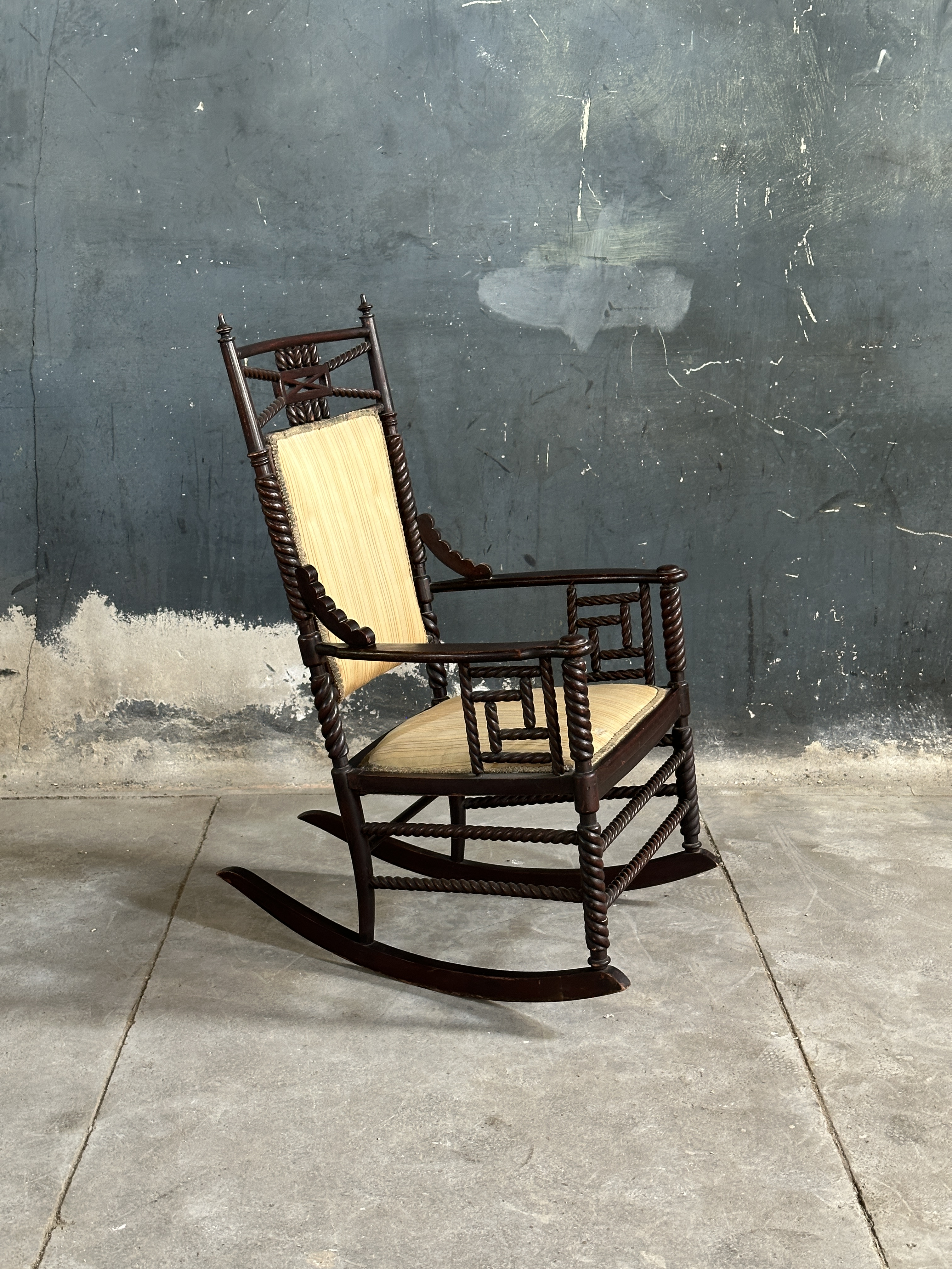 Mid 19th Century Victorian Barley Twist Rocking Chair Chairish