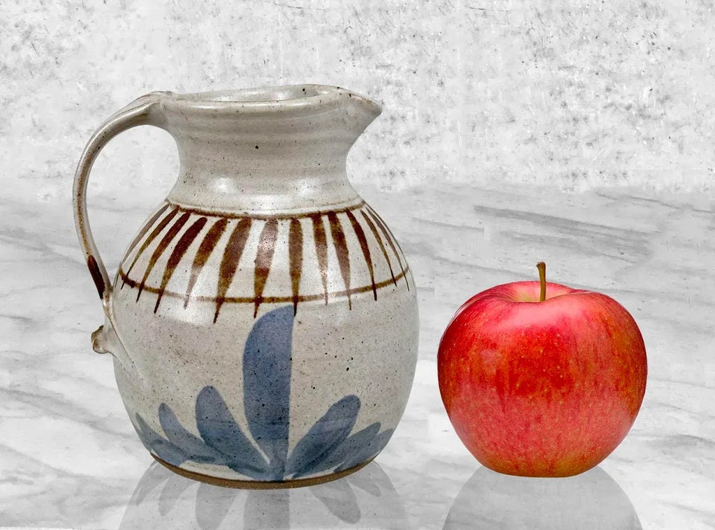 Antique Primitive Farmhouse Stoneware Pottery Creamer Pitcher