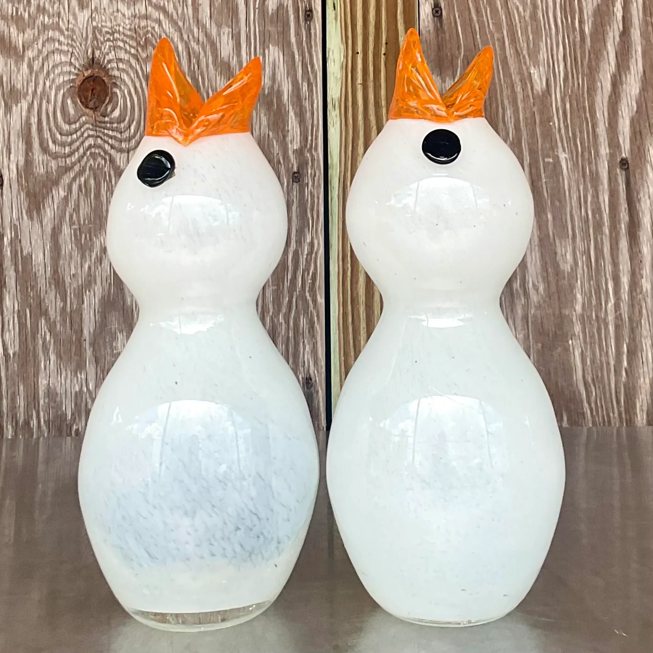 Givenchy vintage headbandVintage Boho Art Glass Bird Vases - a Pair