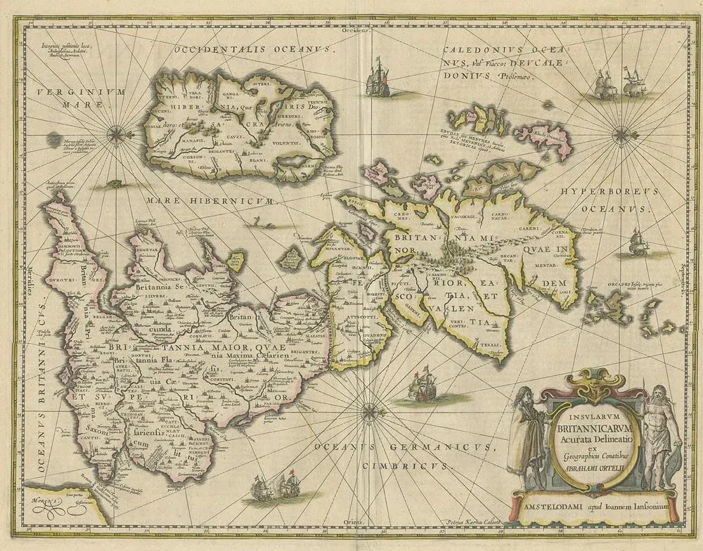 Antique Map Of The Ancient British Isles By Janssonius 1640 Antique Map Of The Ancient British Isles By Janssonius 1640 5800