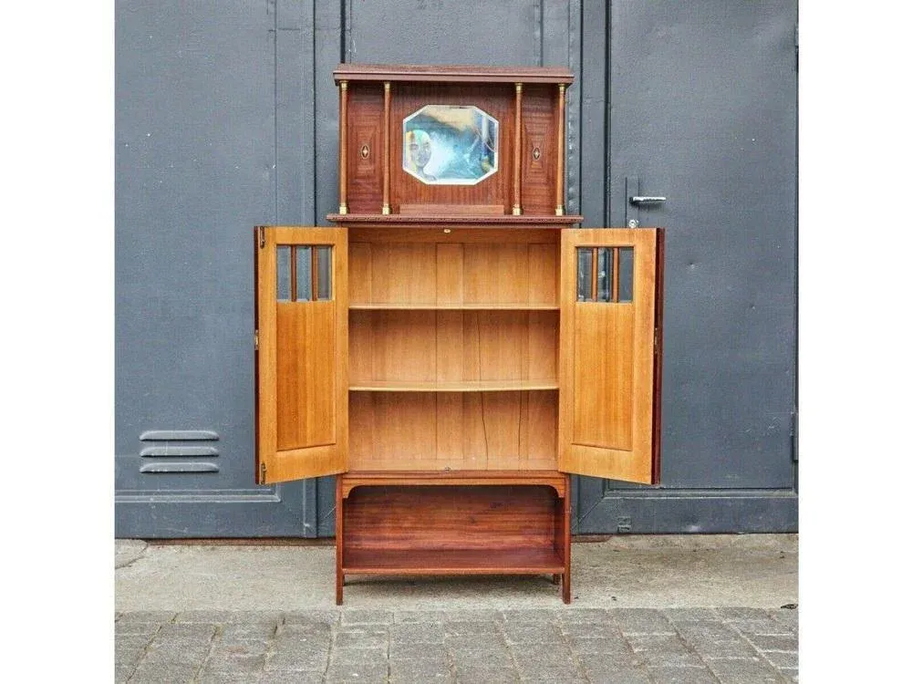 Art Nouveau Mahogany Cupboard