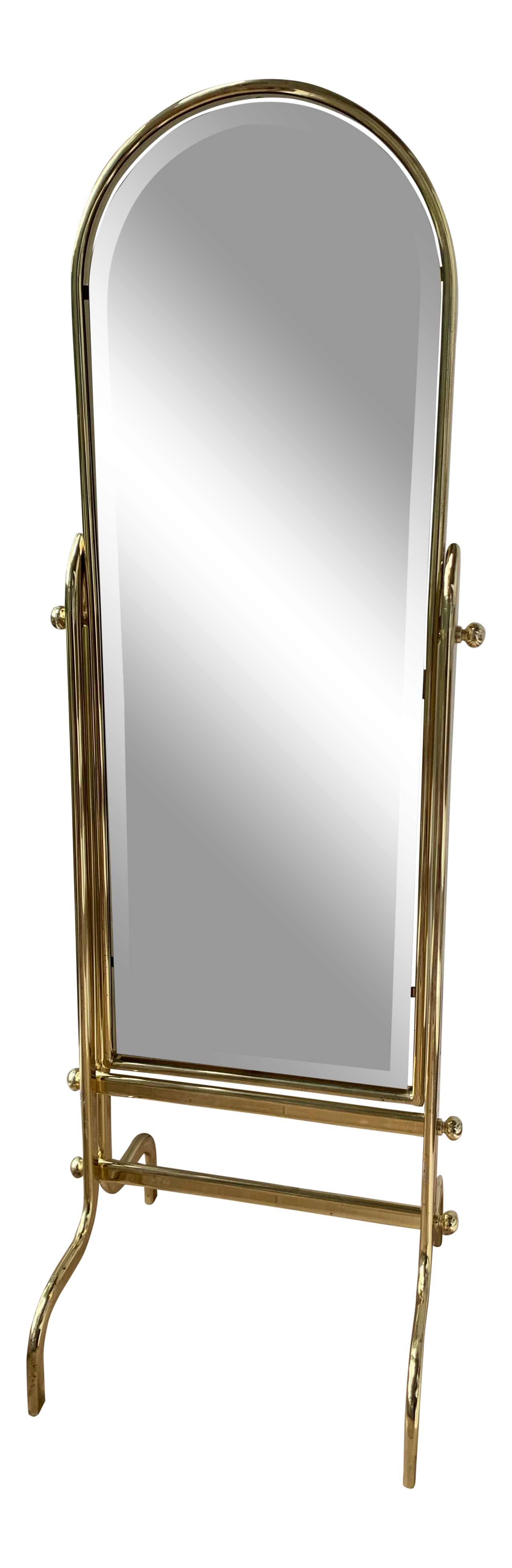 Vintage Mid 20th Century Brass Cheval Mirror Chairish