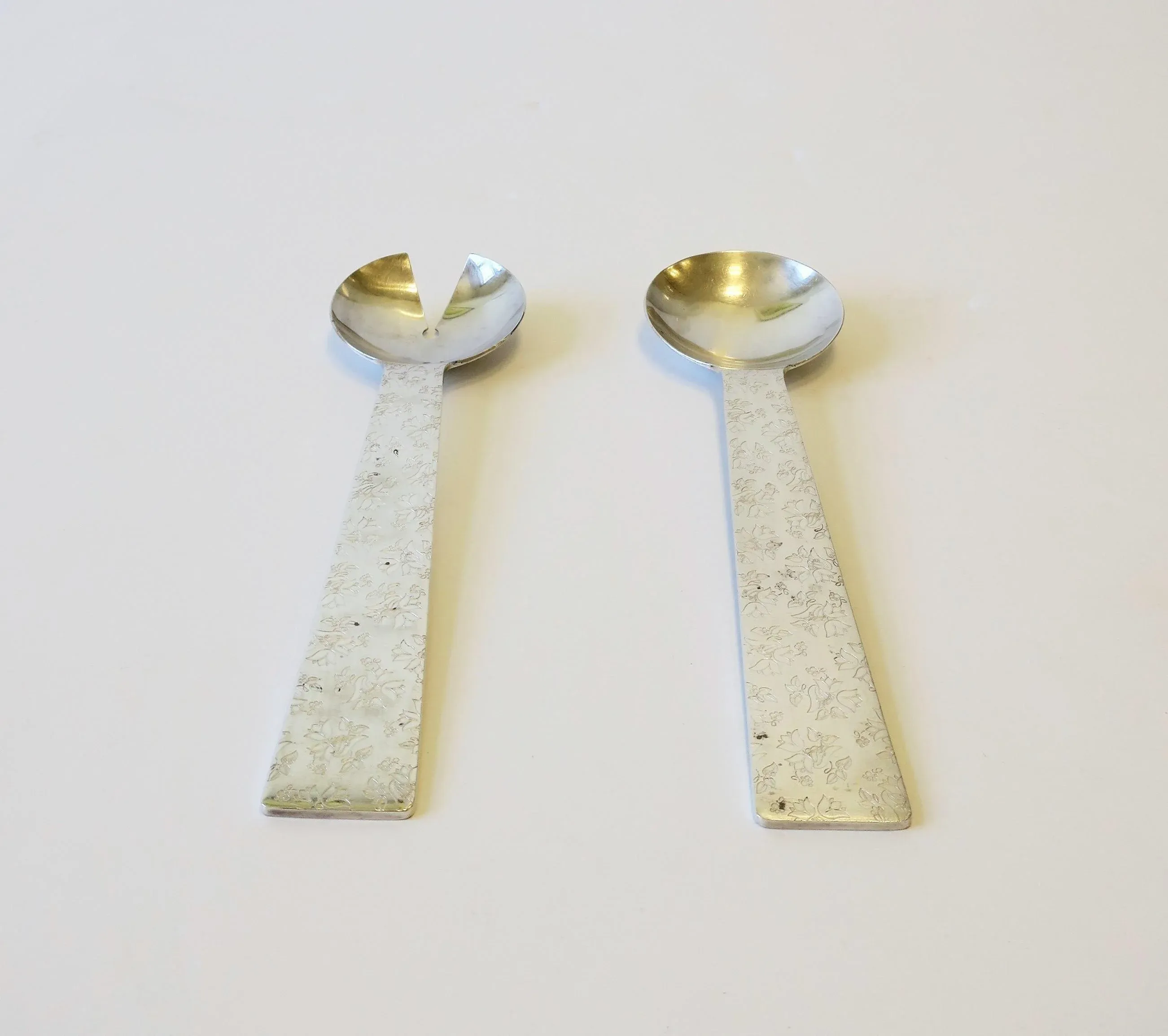 Postmodern Swid Powell Serving Spoon Set by Designer Michael Graves - 2 PIeces