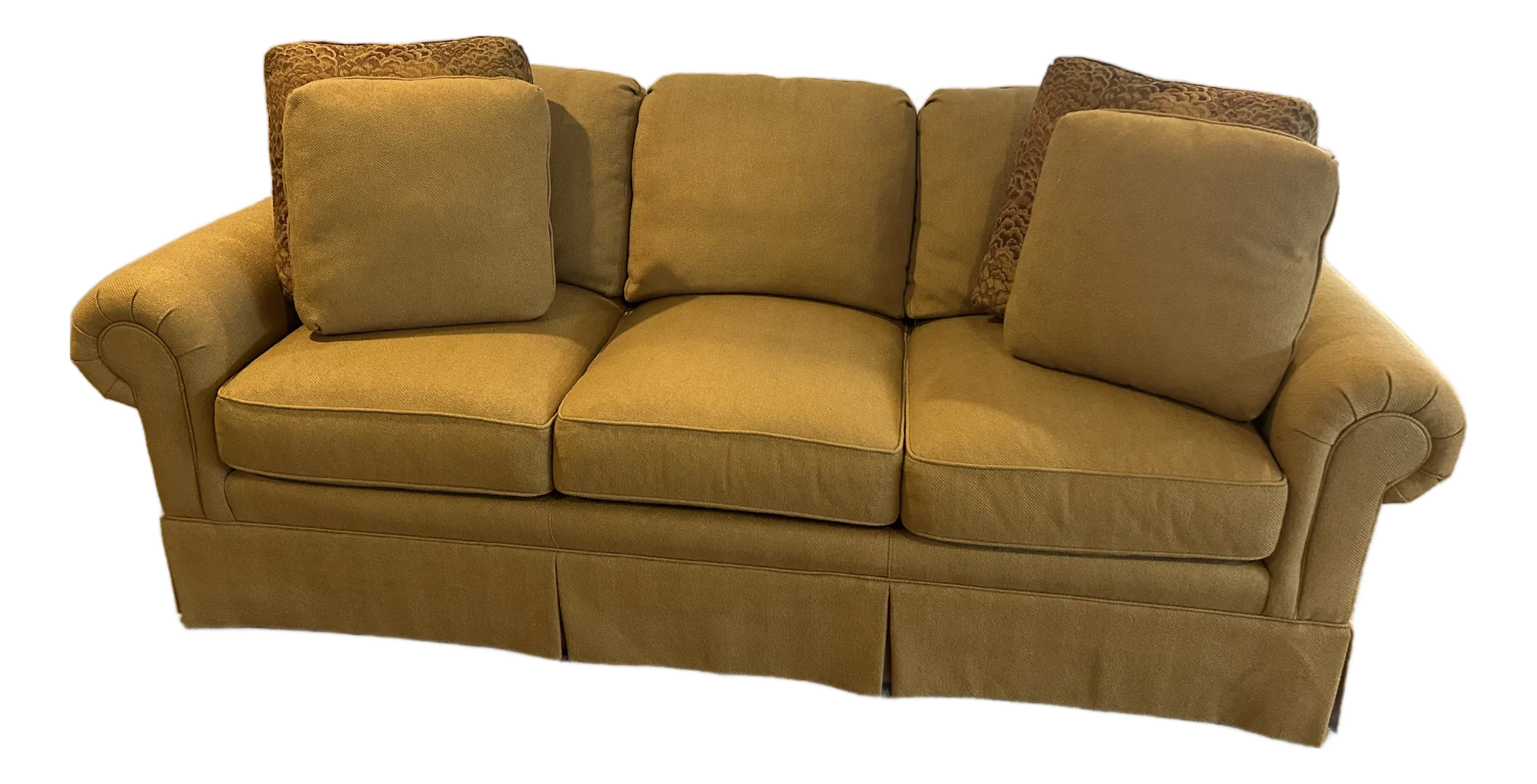 Taylor King Custom Timeless Herringbone 3-Seat Sofa