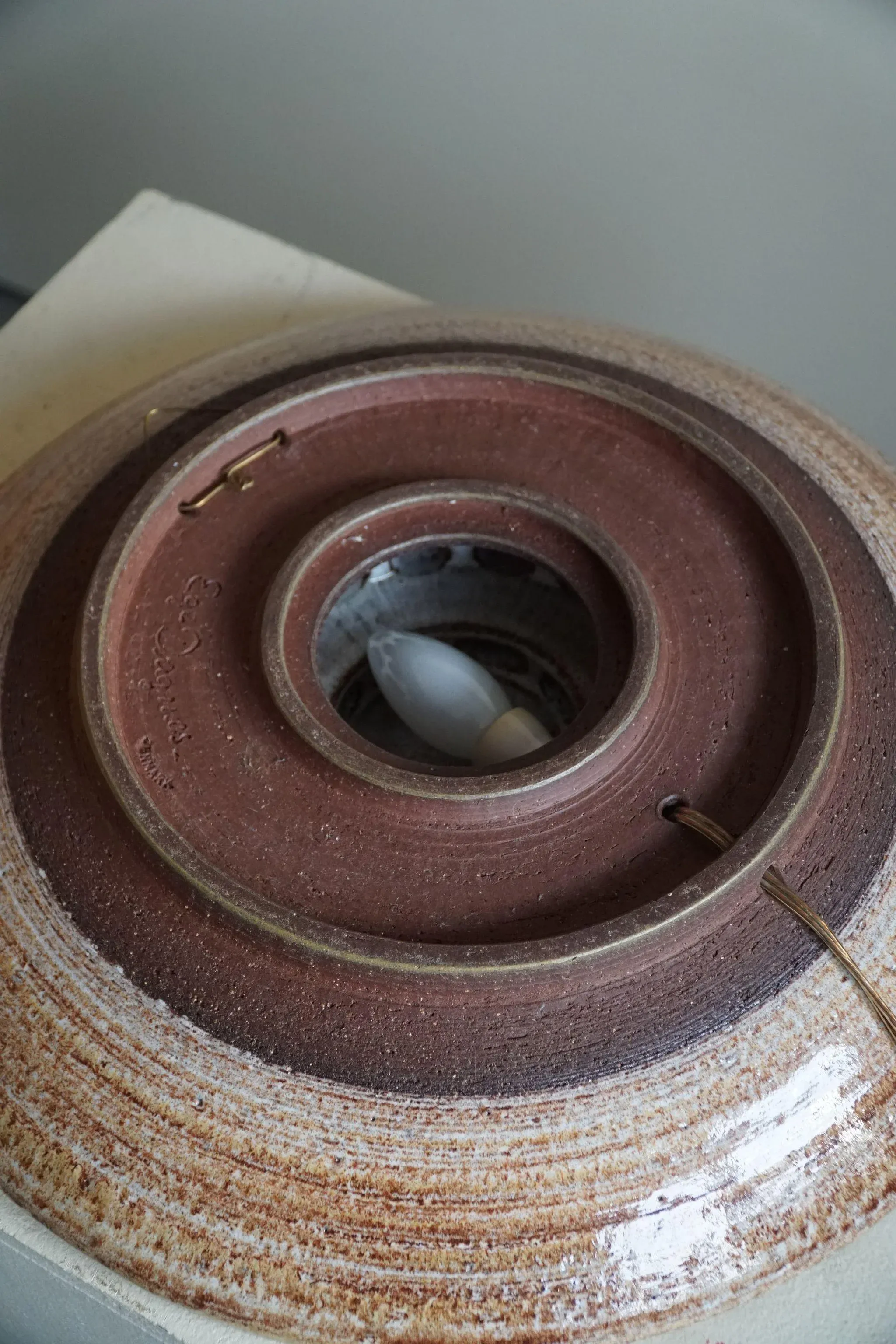 Danish Modern Ceramic Wall Light Sconce by Ege Dagnæs, 1970s