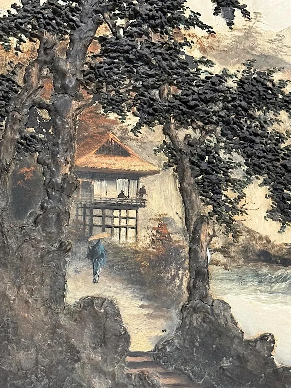 辰　oilpainting from Japan 辰 oilpainting from Japan 🔥 Antique Japanese Impressionist