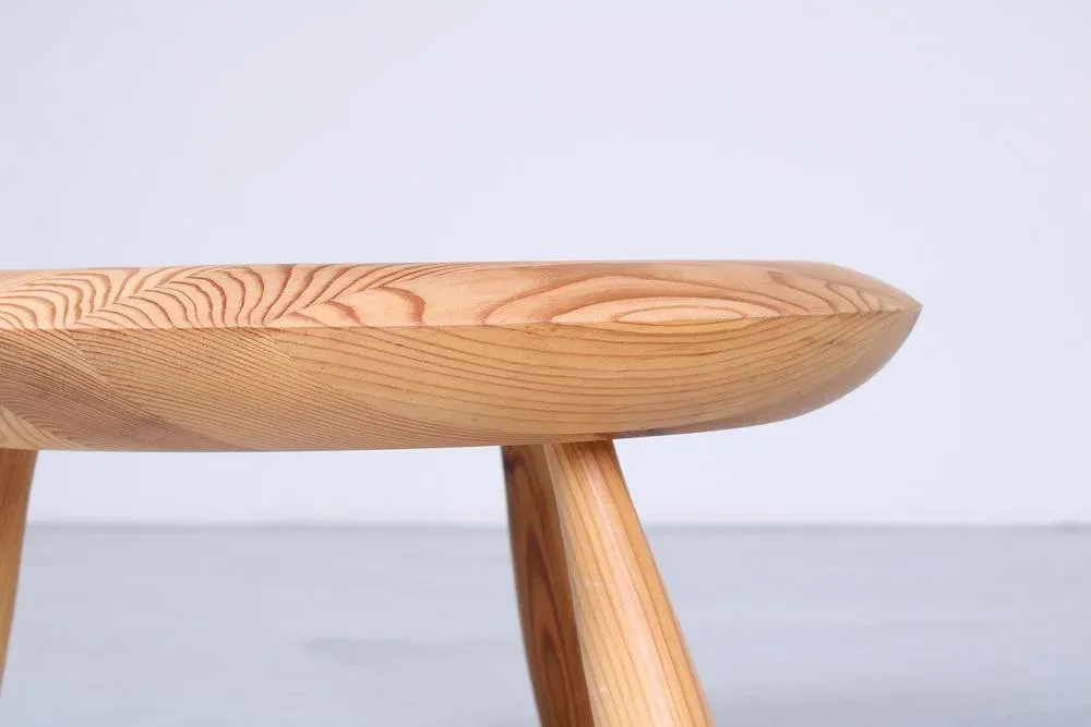Pine Wood Karljohan Stool by Christian Hallerod for Ikea, 1990s