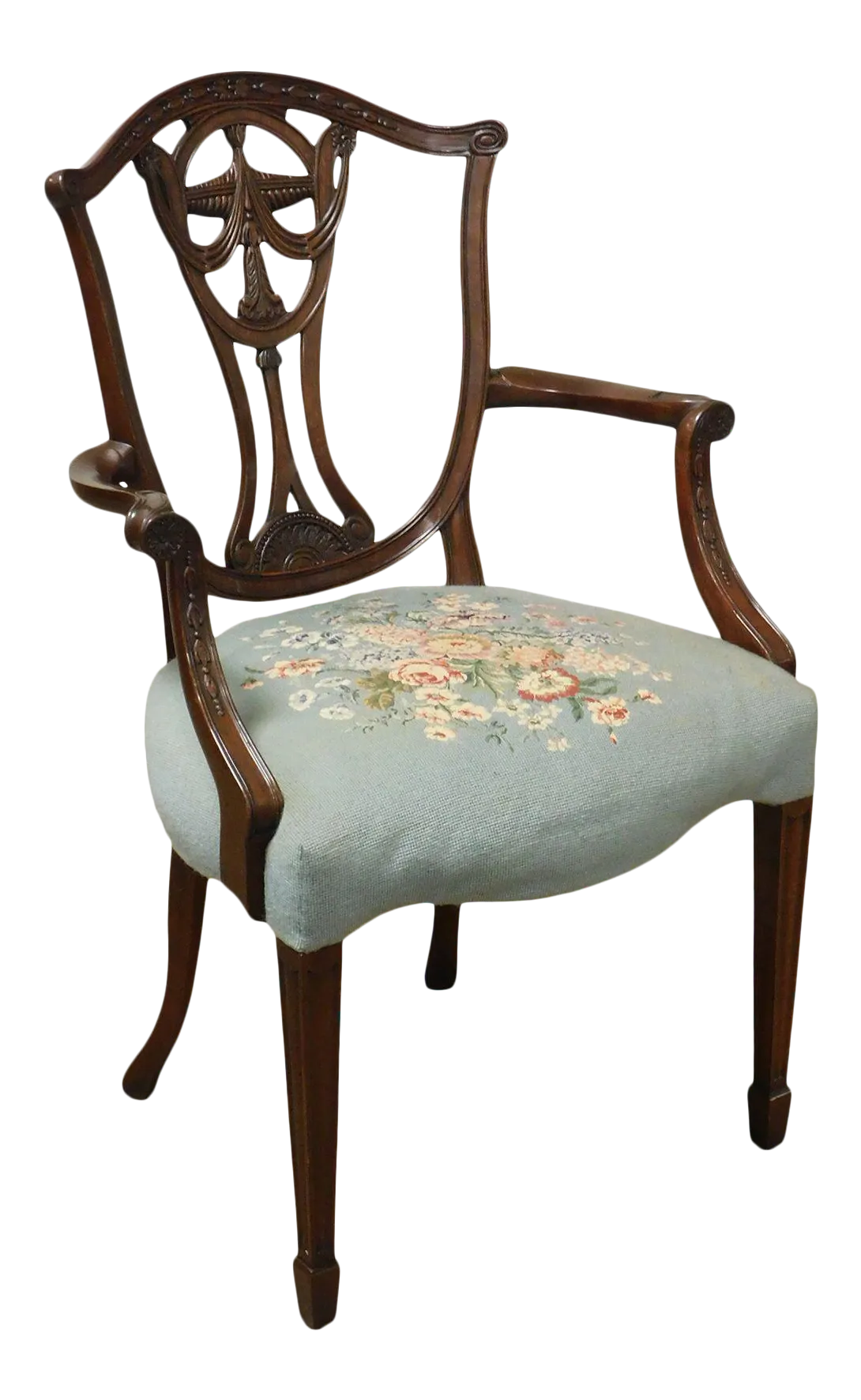 sequoia patio furniture hatfield pa on Hepplewhite Style Vintage Custom Quality Mahogany Armchair Chairish