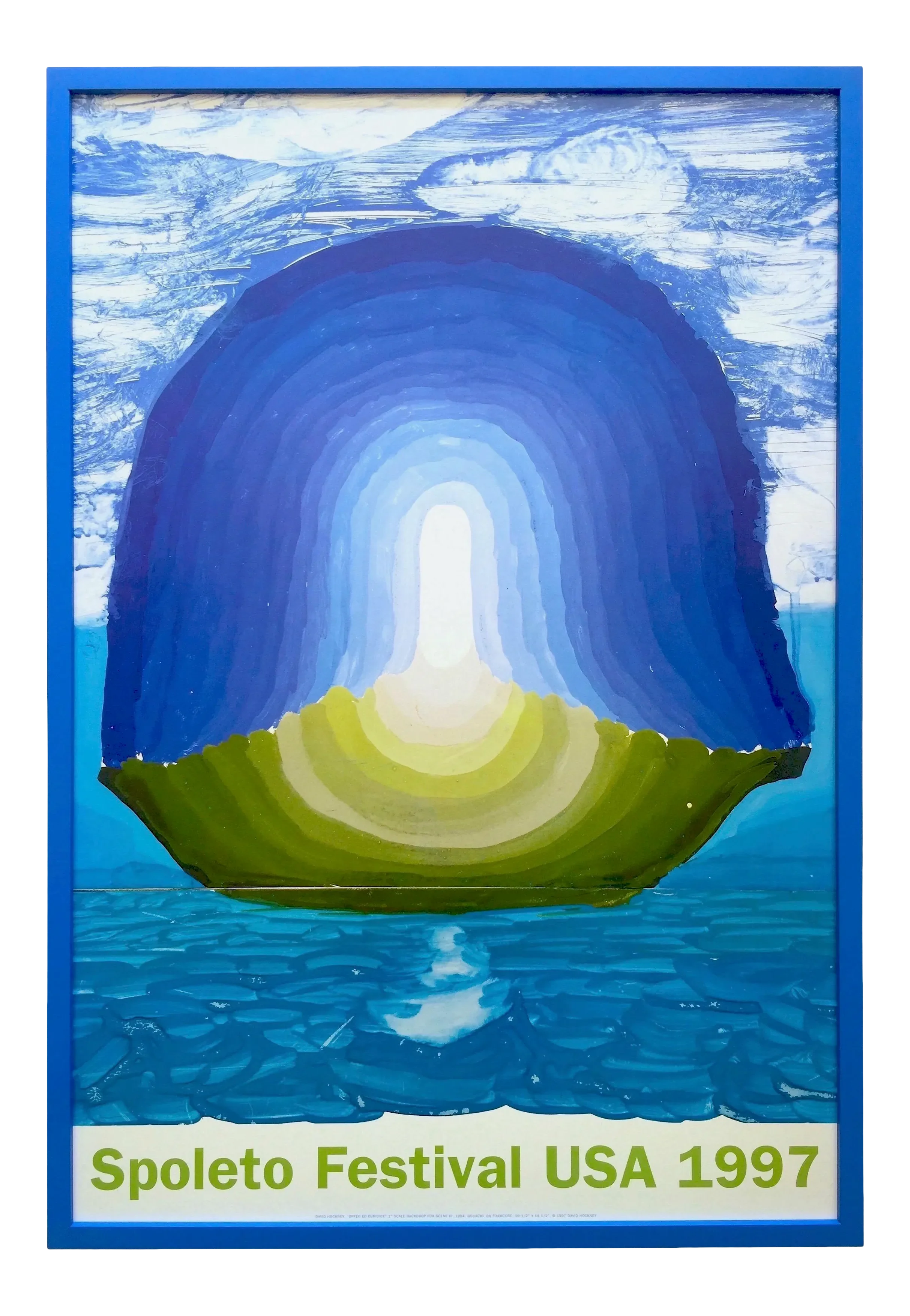 David Hockney Vintage 1997 Lithograph Print Framed Spoleto