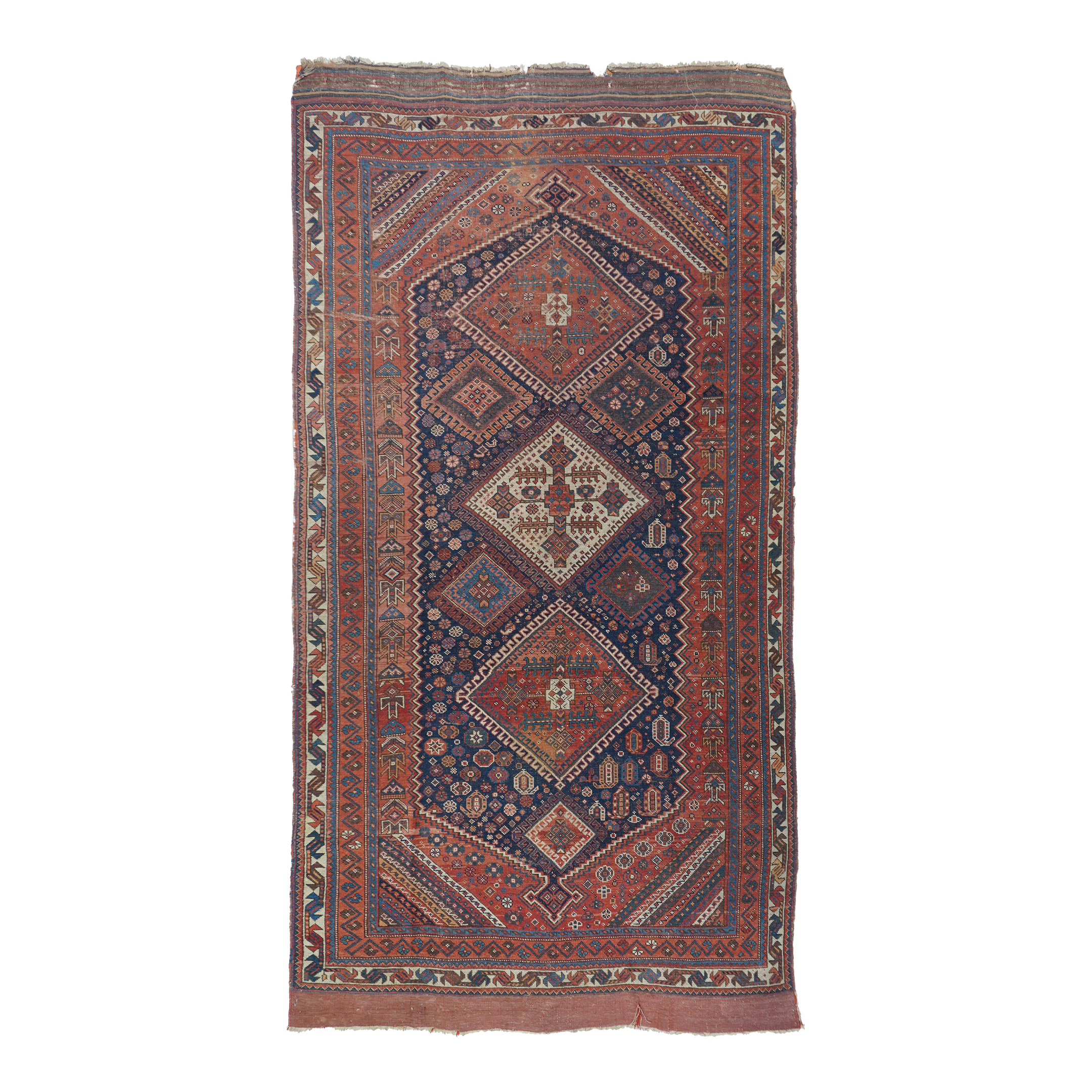 Antique Persian Qashqai Rug 4'7