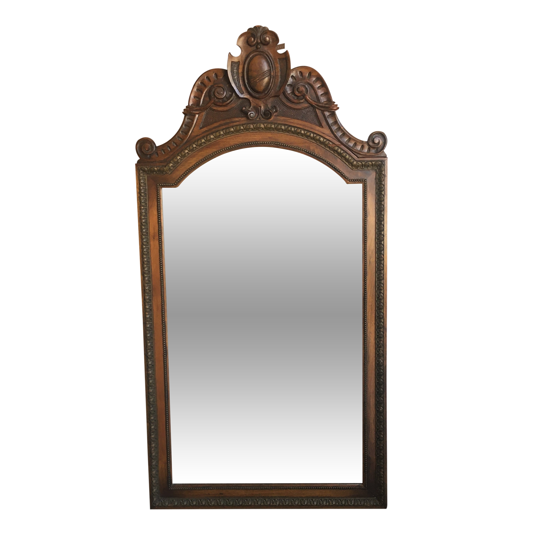 Vintage Carved Wood Wall Hanging Mirror Chairish