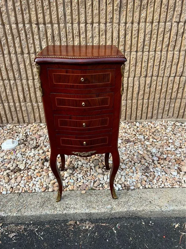 Mid 20th Century French Louis XV Style Inlaid Walnut Small