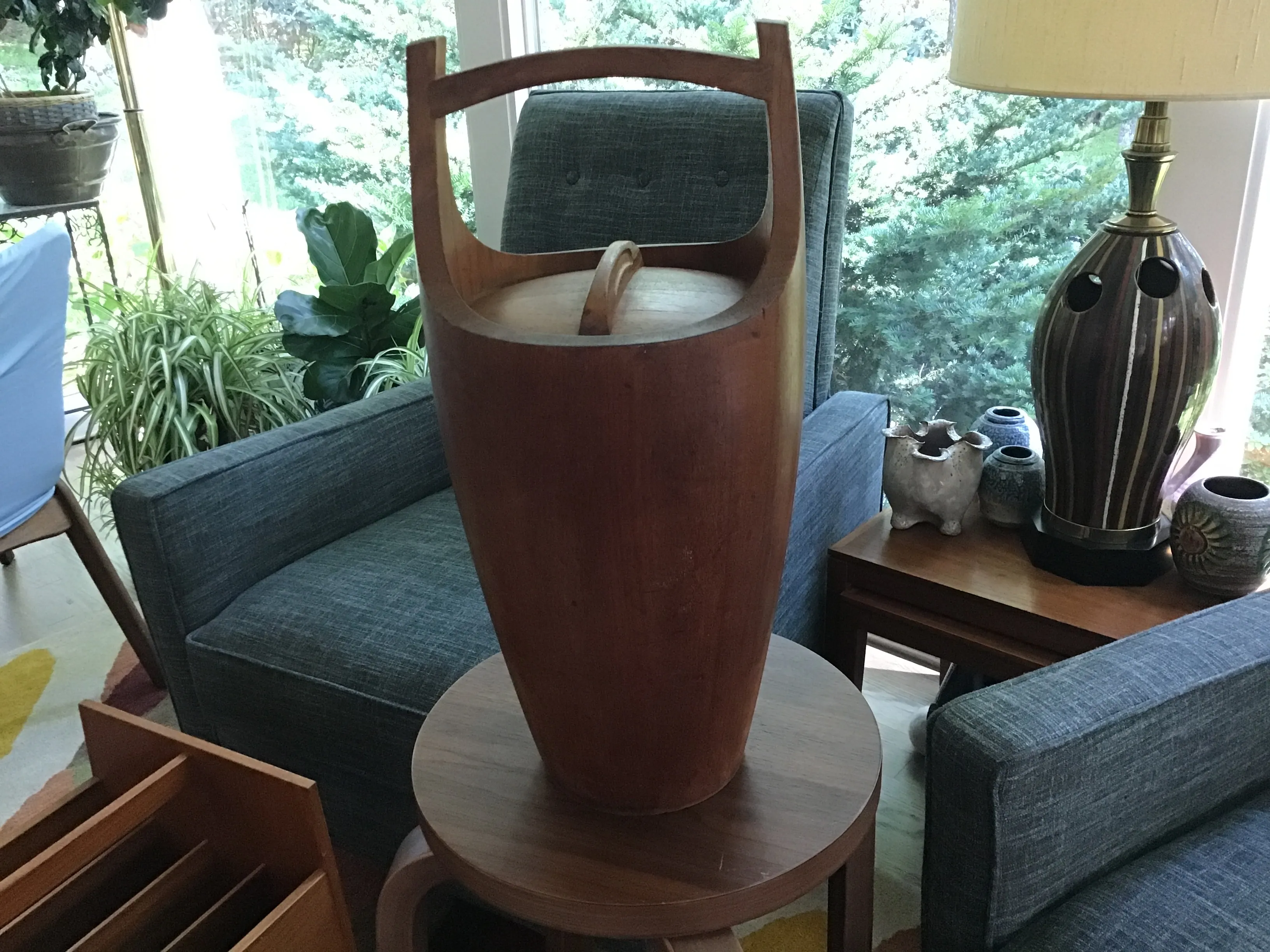 1960s Large Jens Quistgaard for Dansk Midcentury Teak Ice Bucket