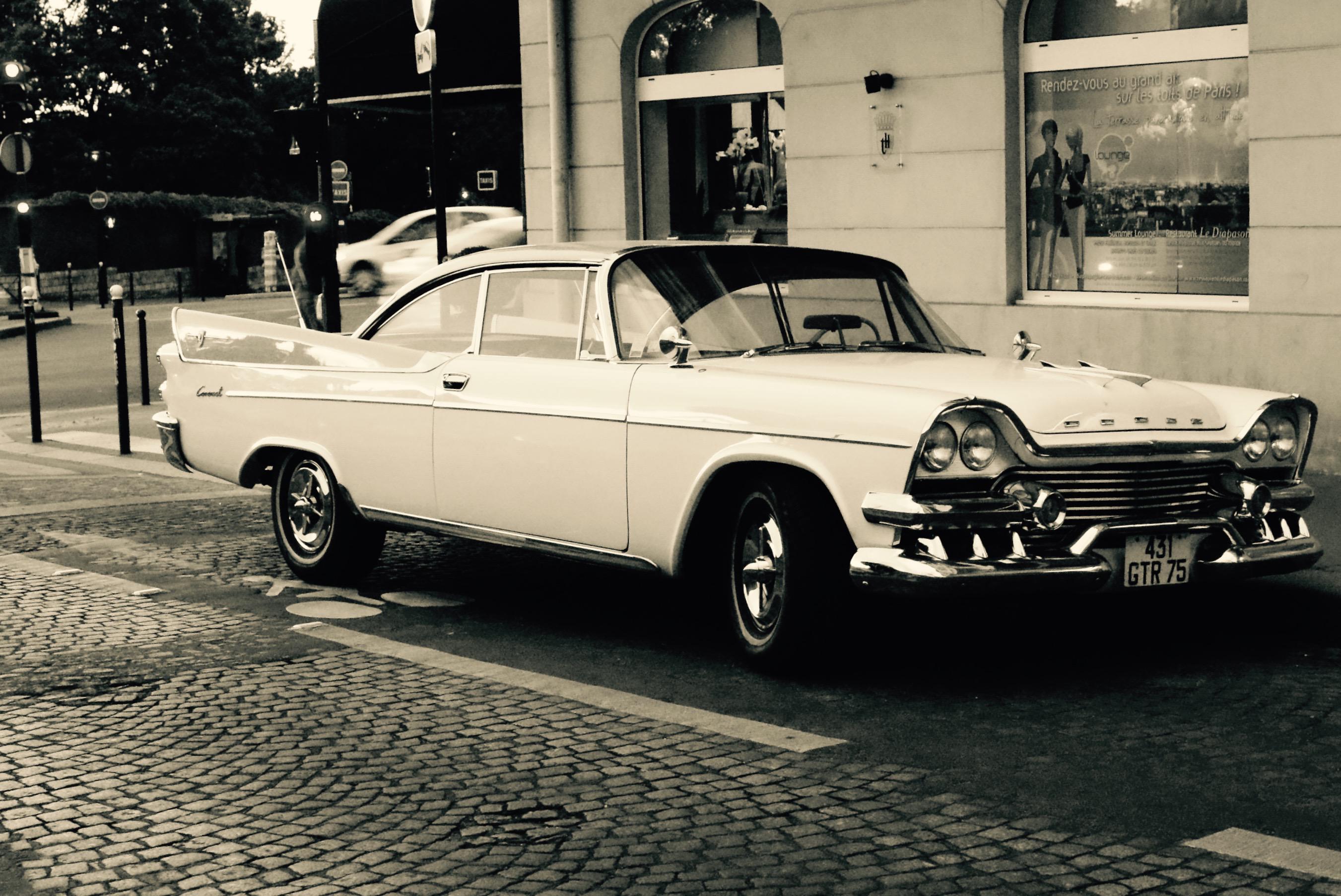 Vintage Car on the Streets of Paris | Chairish