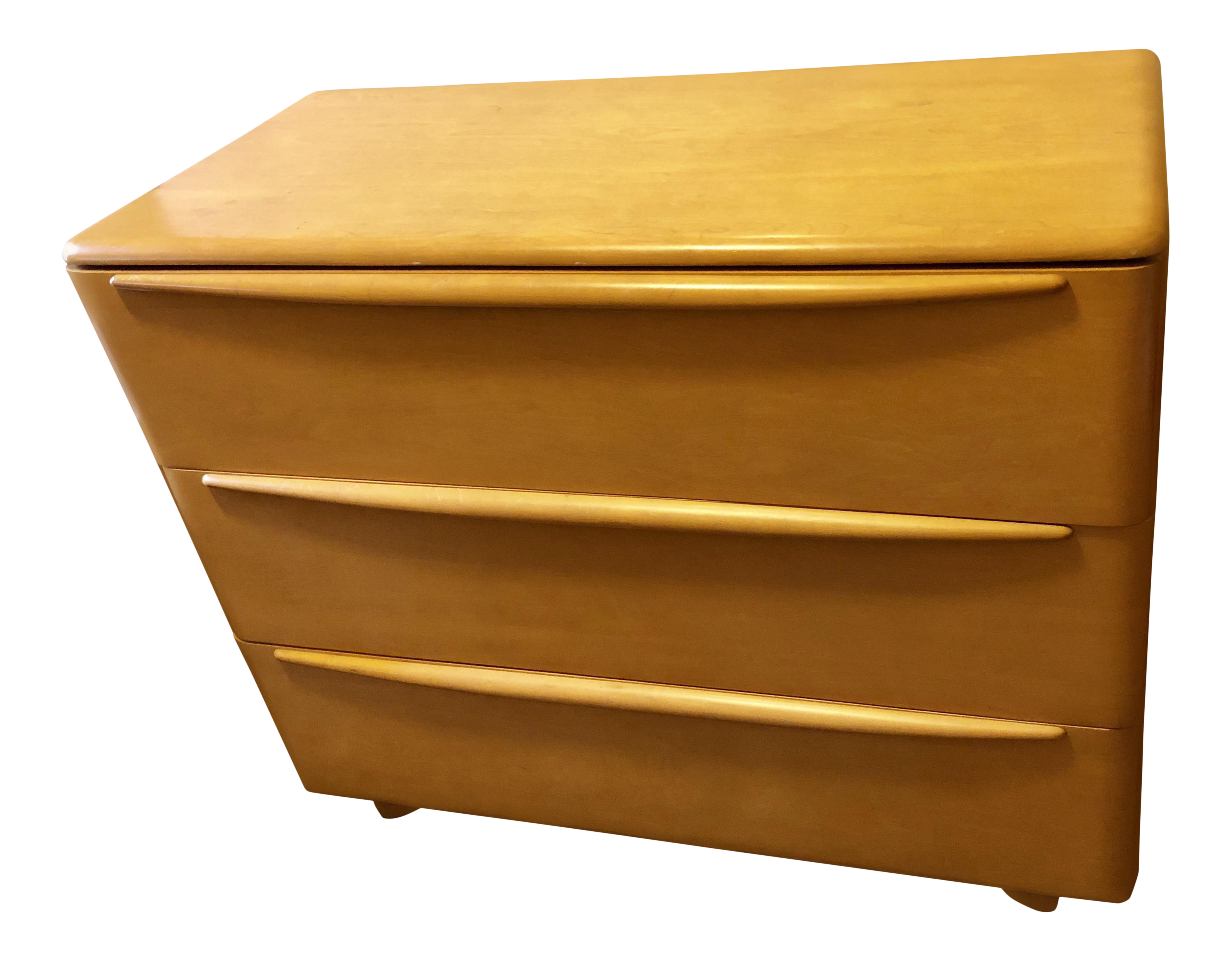 1950s Mid Century Modern Heywood Wakefield Encore Wheat 3 Drawer