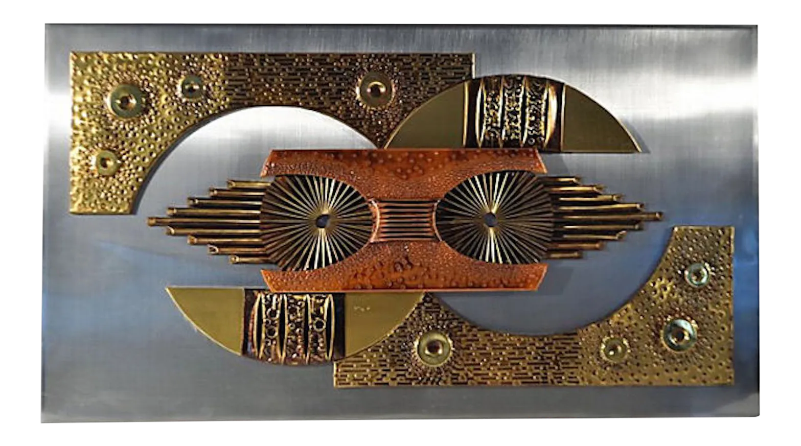 1960s Brutalist Metal Wall Sculpture Chairish