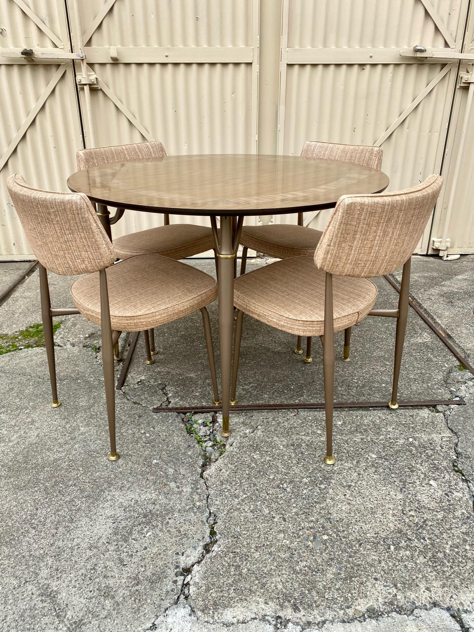 Mid Century Modern Virtue Bros. Mfg. Sculptured Metal Dining