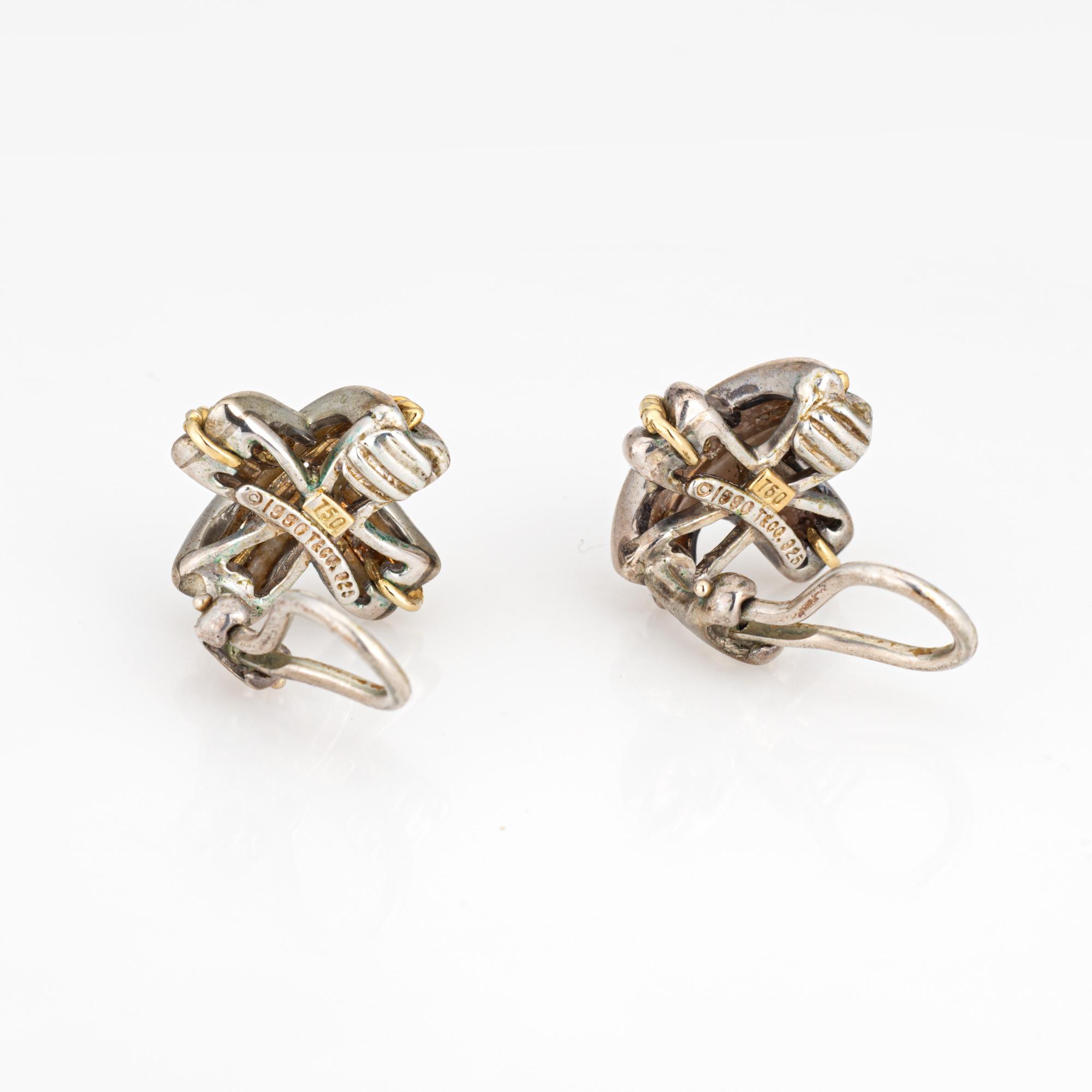 Vintage Tiffany & Co Earrings C1990 Signature X Cross Vintage Tiffany & Co Earrings C1990 Signature X Cross