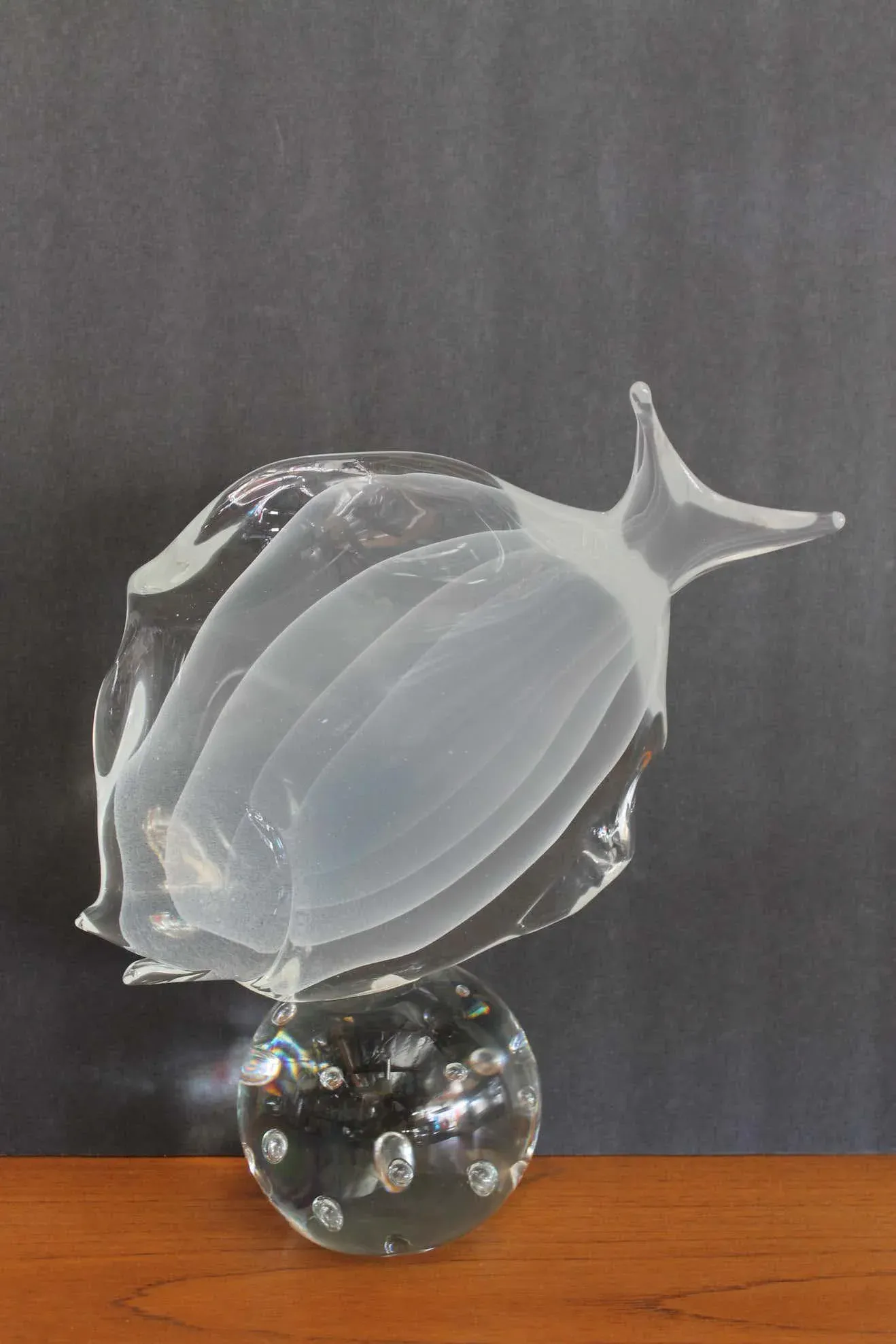 1970s Licio Zanetti Murano Glass Fish Sculpture | Chairish