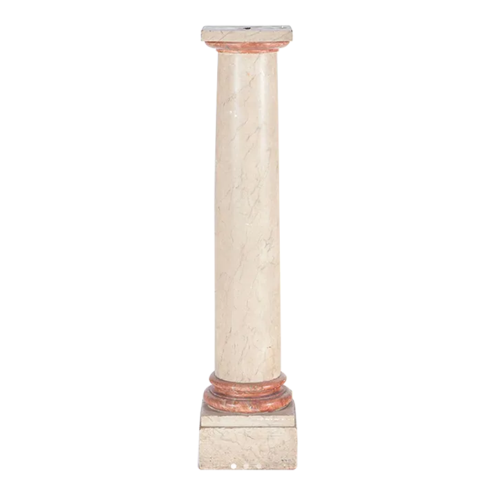 Antique Faux Marble Painted Neoclassical Column Pedestal French Chairish
