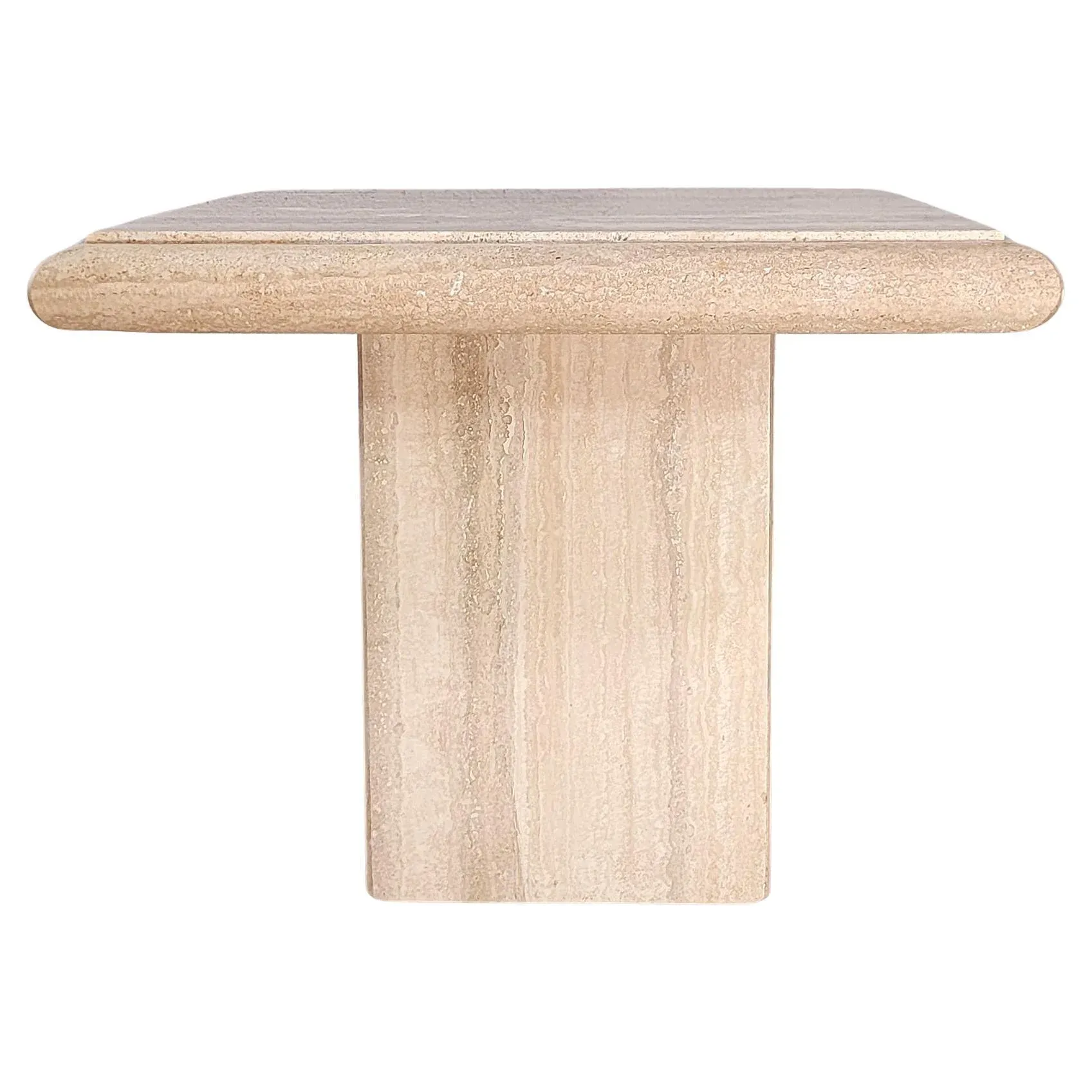 Italian Travertine Table イタリア ビンテージ テーブル Vintage Italian Travertine Side Table by Stone International