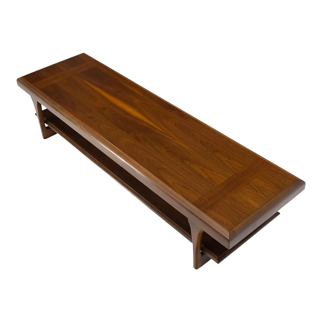 MidCentury Modern Long Walnut Bench Coffee Table by Lane Chairish