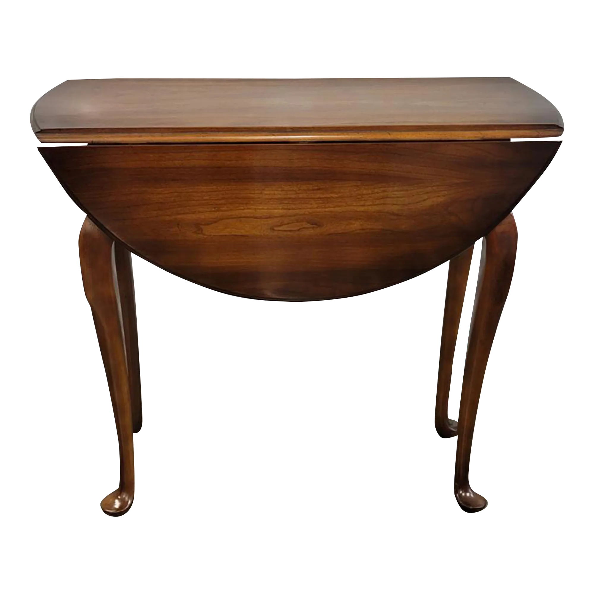 Vintage 70’s Statton Furniture Queen Anne Style Cherry Drop Leaf Accent