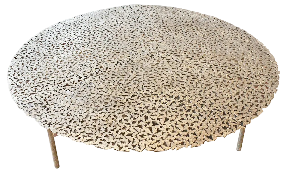 Jean Bronze Round Coffee Table by Fred and Juul