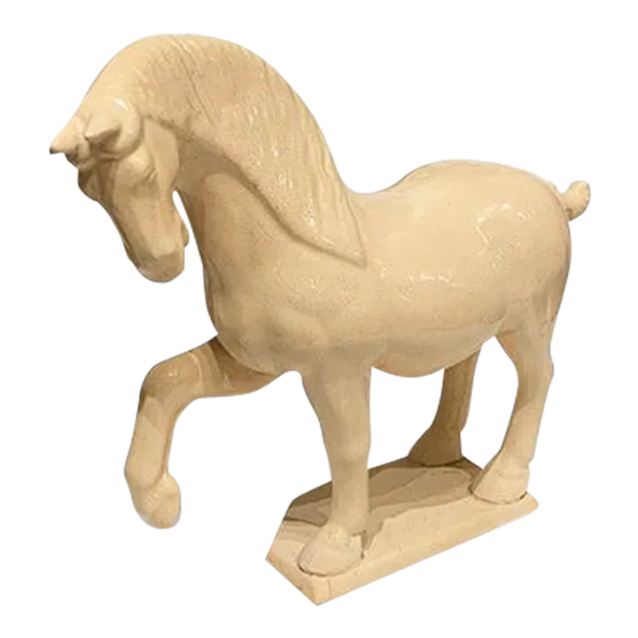 Asian Ceramic Horse Statue Chairish