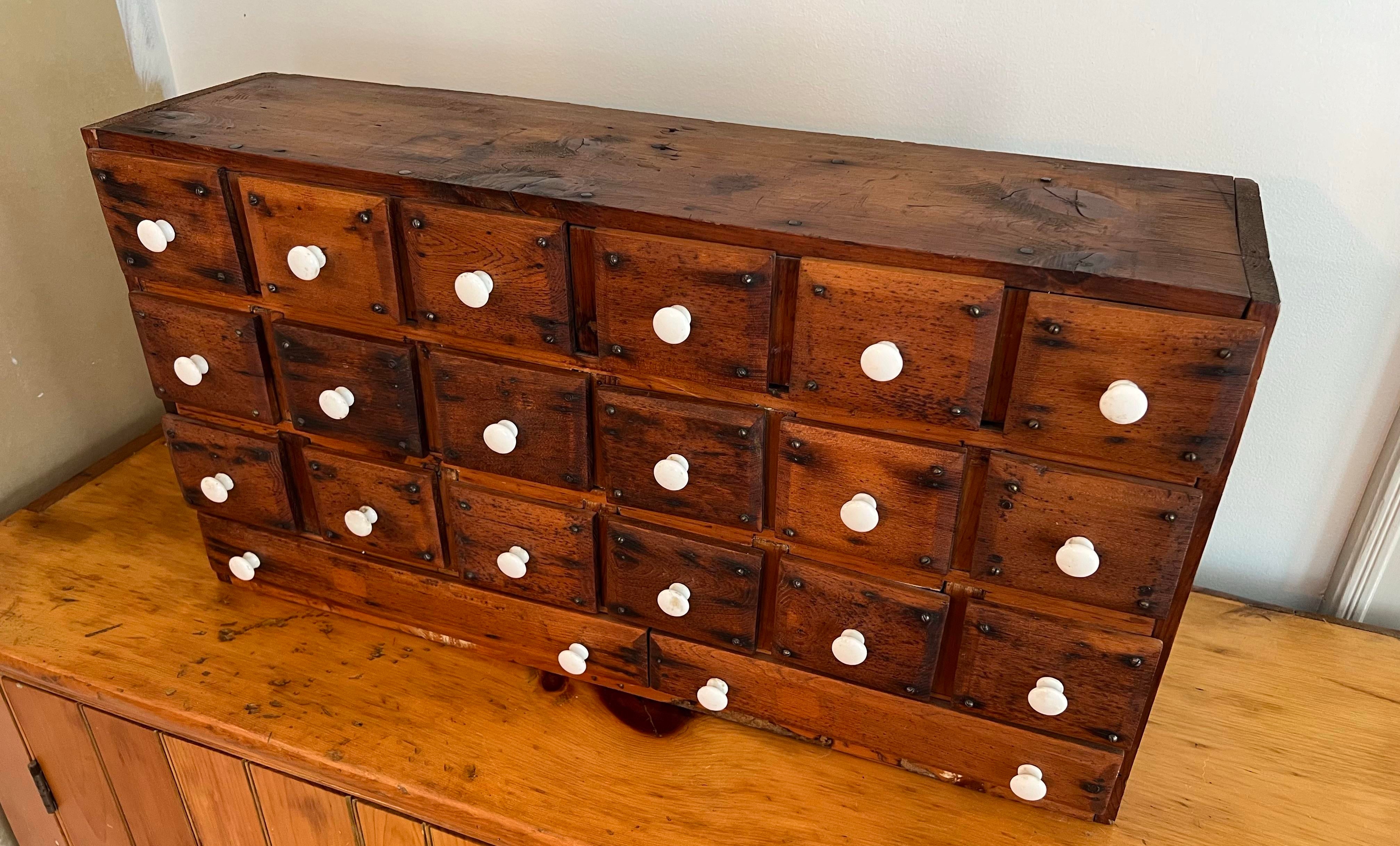 Antique Pine Apothecary Cabinet or Spice Drawer | Chairish, image size:4031x2437