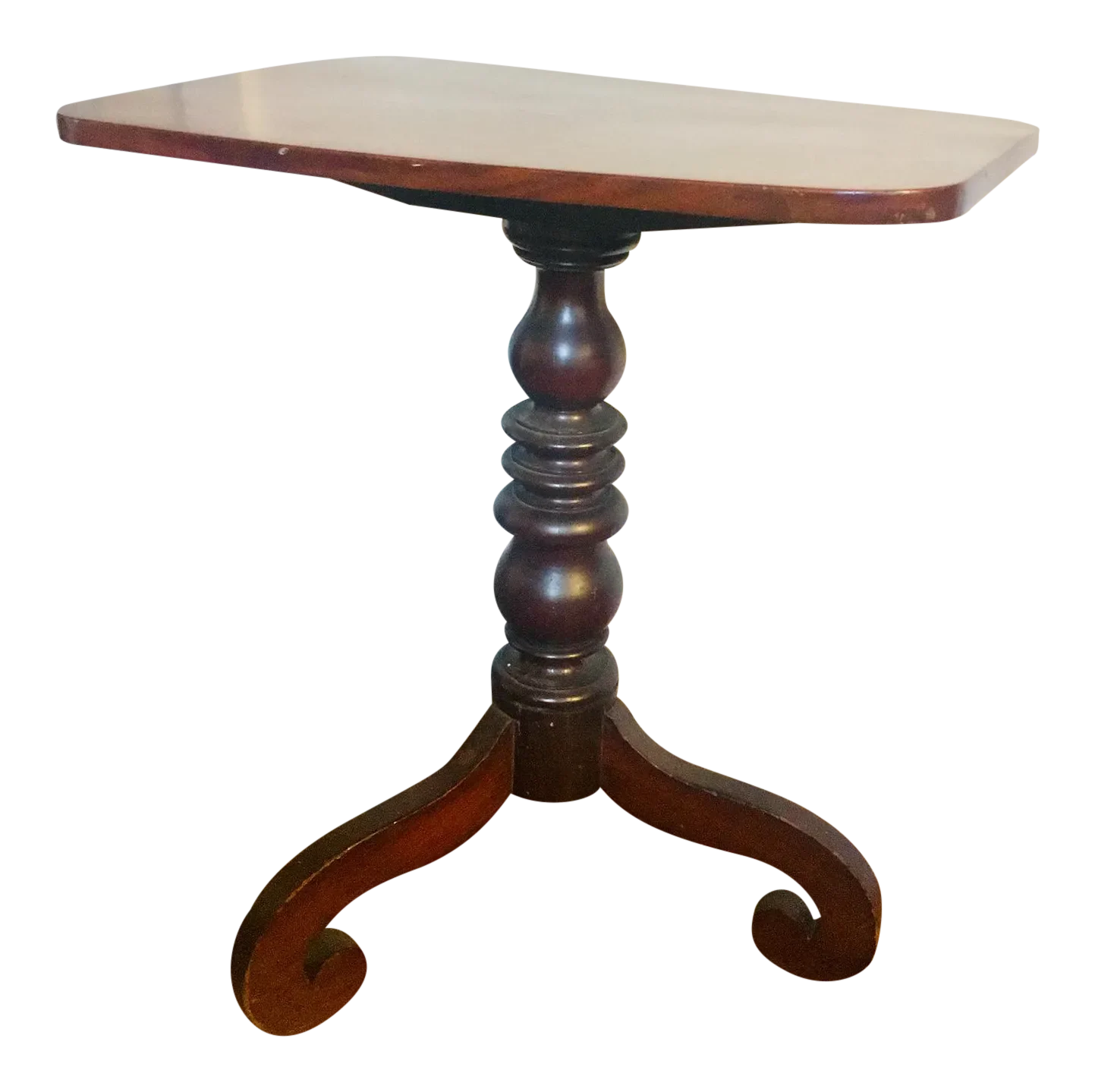 19th Century Early American Mahogany Side Table | Chairish