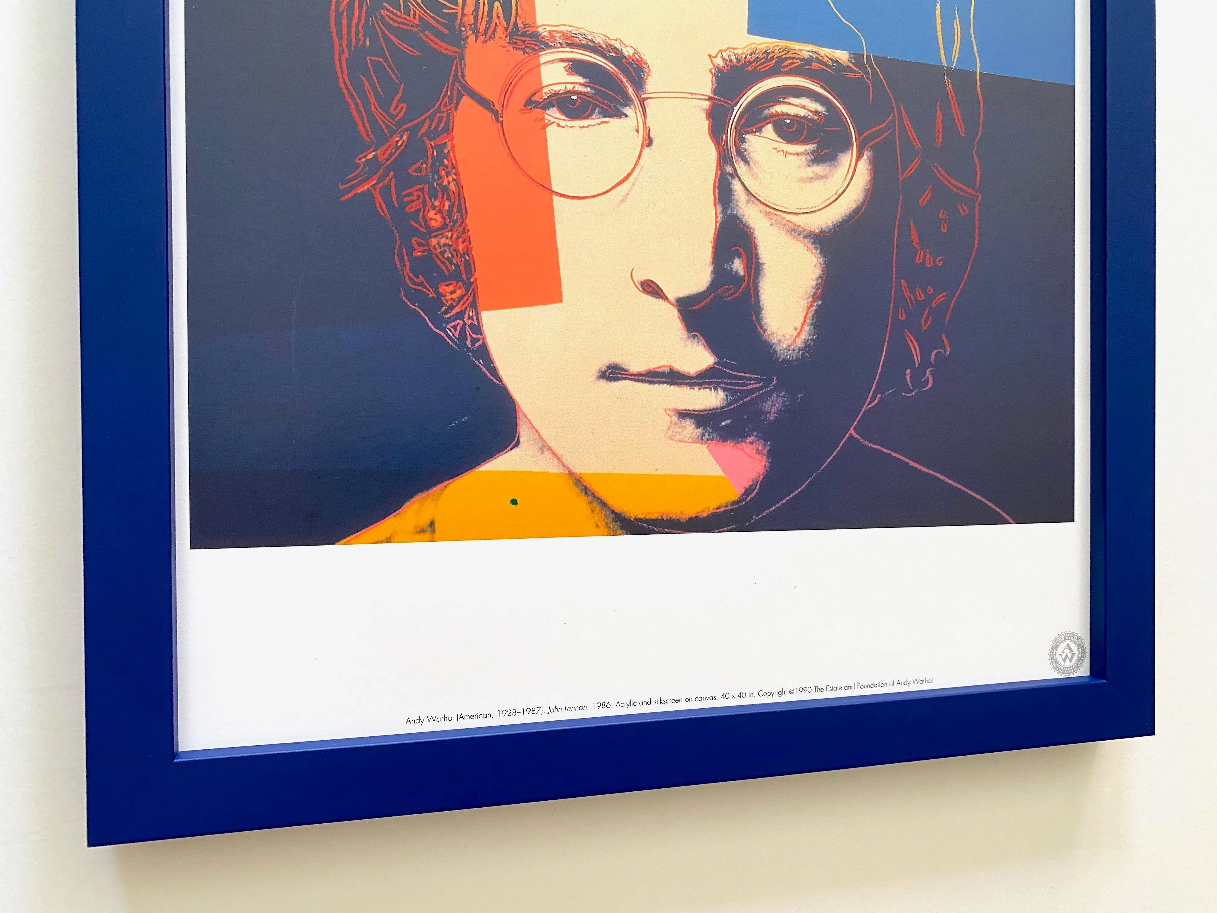 Andy Warhol Estate Vintage 1990 Framed Pop Art Lithograph
