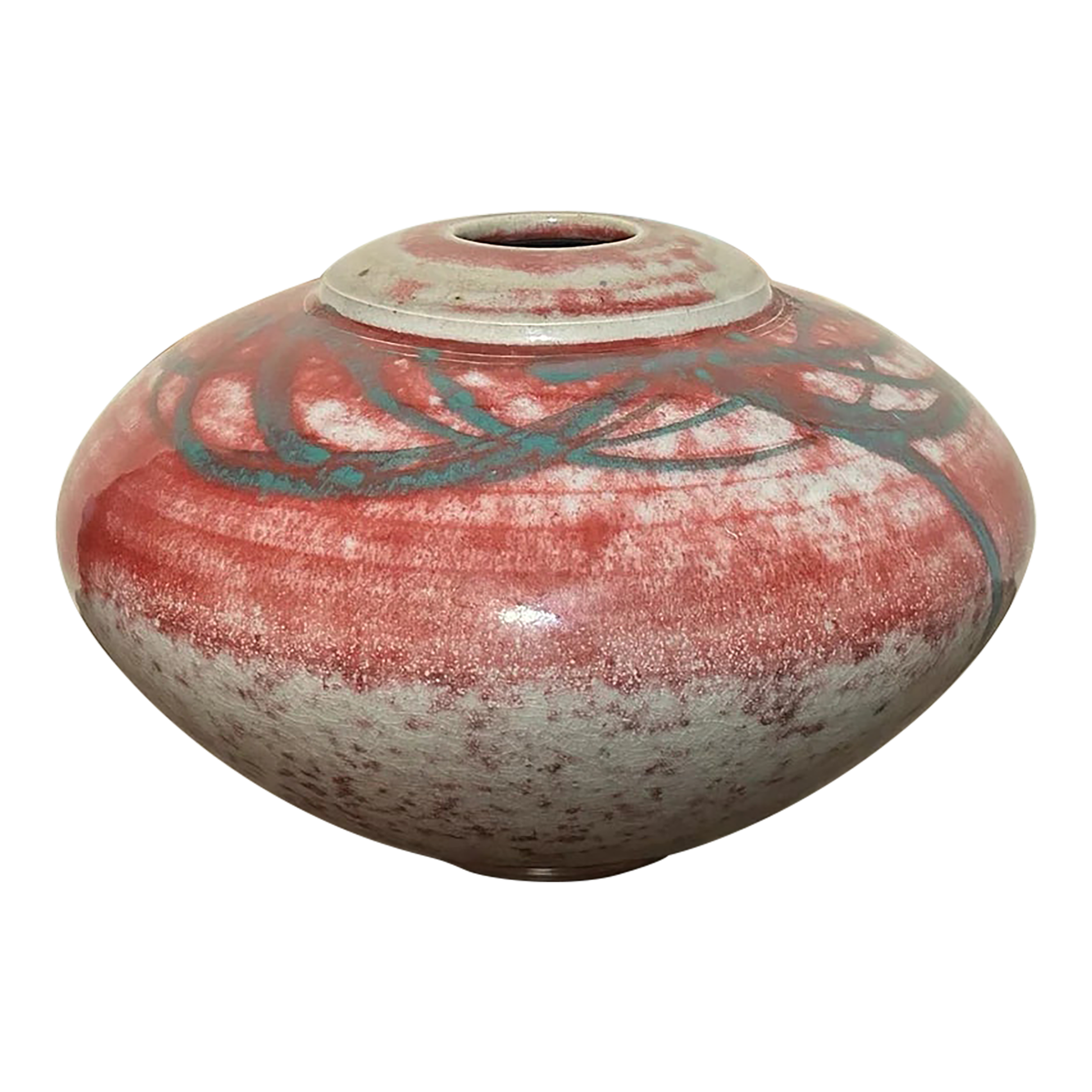 Vintage 1980’s American Contemporary Style Gary Kosmas Art Pottery Clay Rotund Vase main image 0