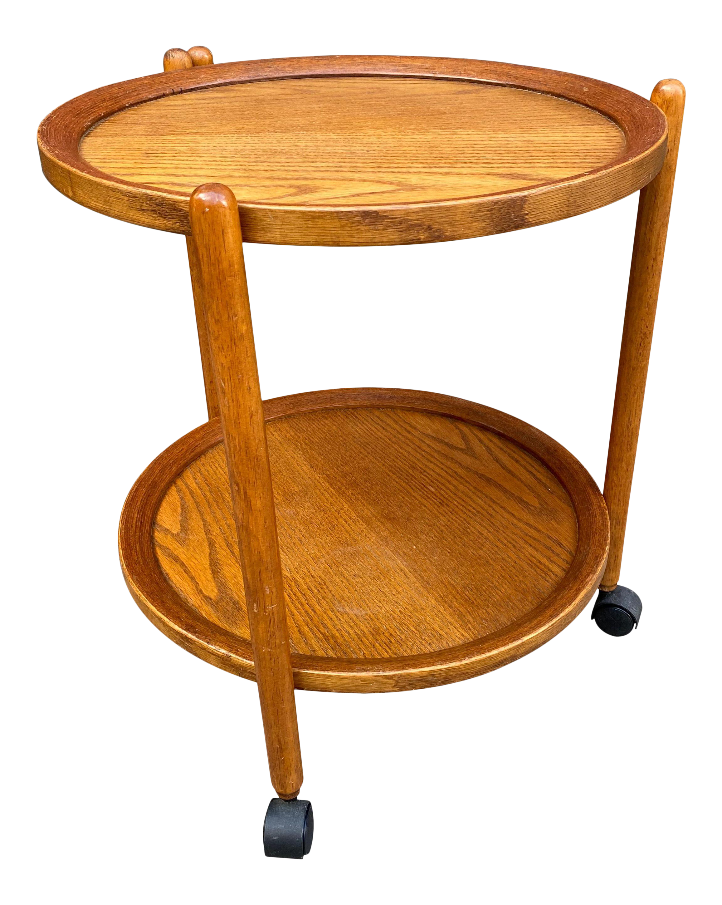 outdoor teak bar cart on Teak Folding Round Bar Cart Chairish