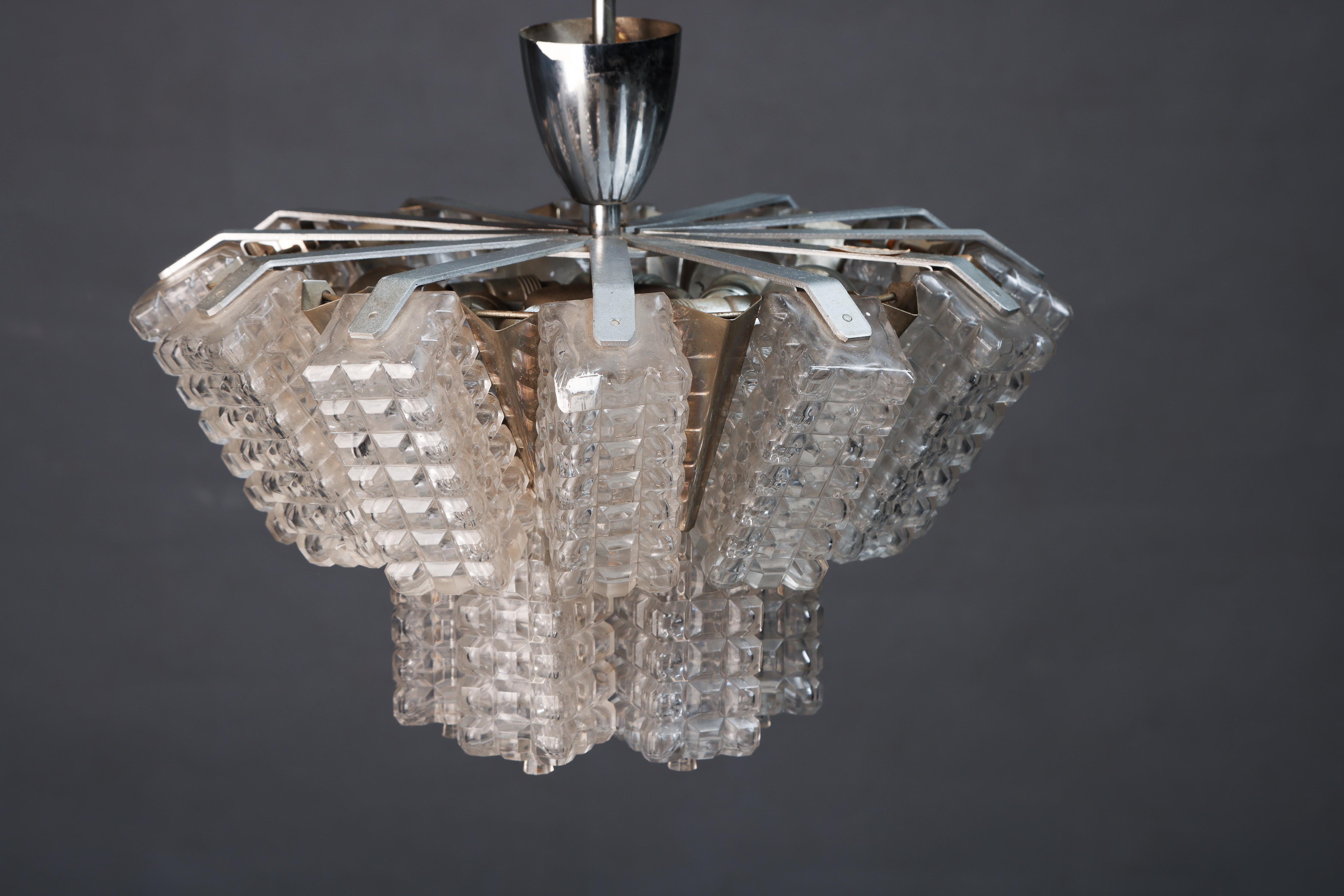 Vintage Austrolux Glass Pendant Light, 1960s