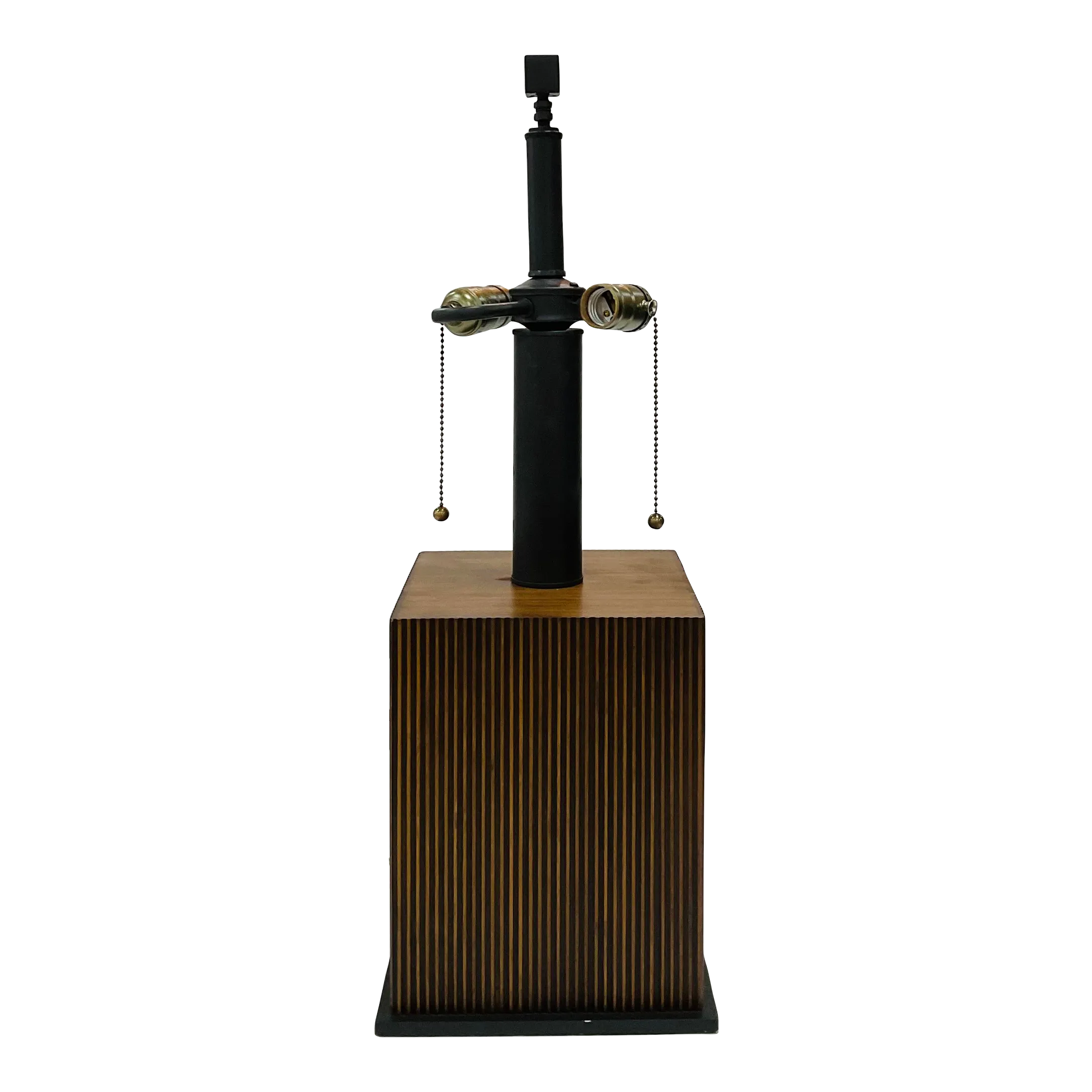 Currey co mod reeded wood table lamp chairish