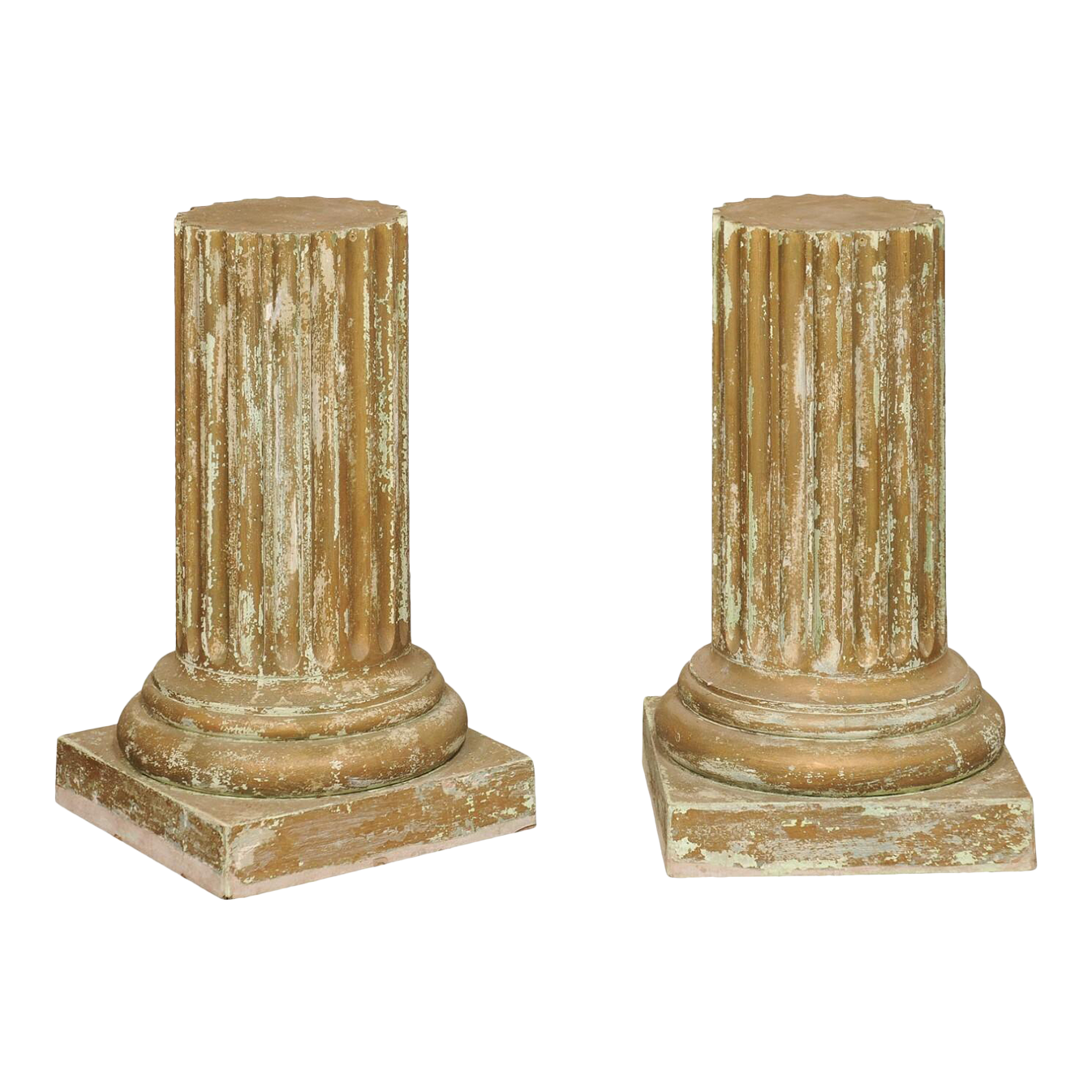 Mid 20th Century Fluted Column Pedestals - a Pair | Chairish